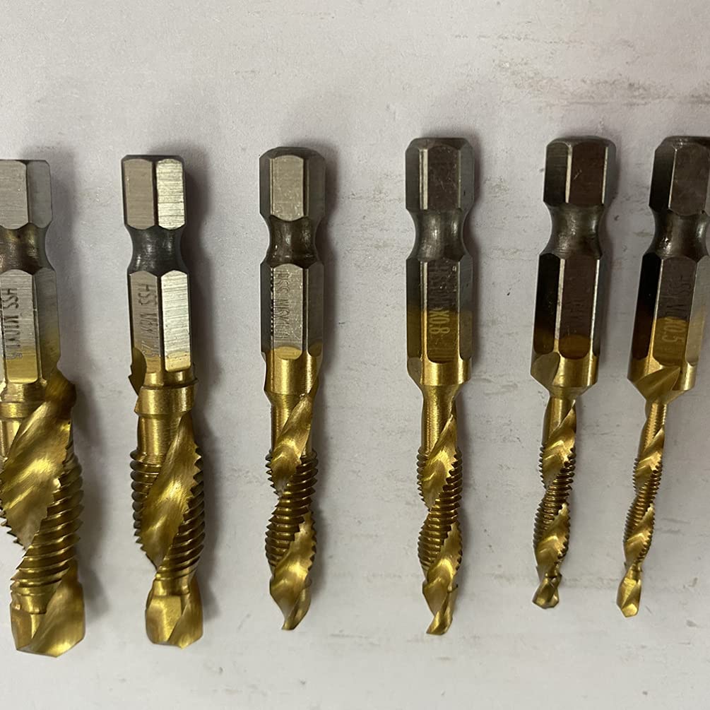EXCEART 6-Piece Tapping Cone Drill Bit Set - High Speed Steel Wood Hole Drill Bits for Carpentry, Pocket Hole Drilling & Woodworking - Perfect for DIY Projects, Furniture Making & Home Repairs