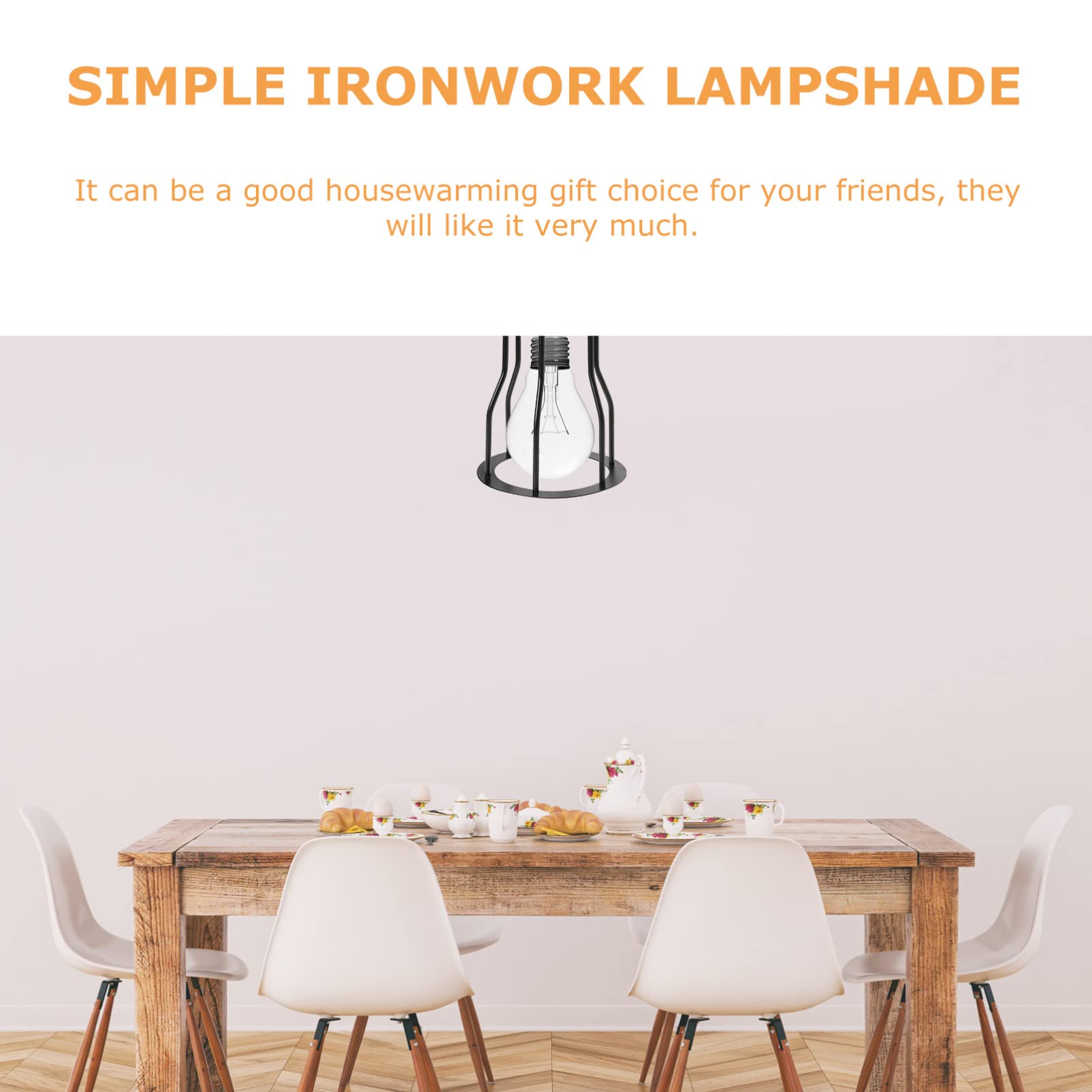 Balacoo Iron Lampshade - Chic Lighting Accessory for Pendant Lights | Durable Metal Lamp Shade Protector | Perfect for Living Room, Bedroom & Dining Room Decor