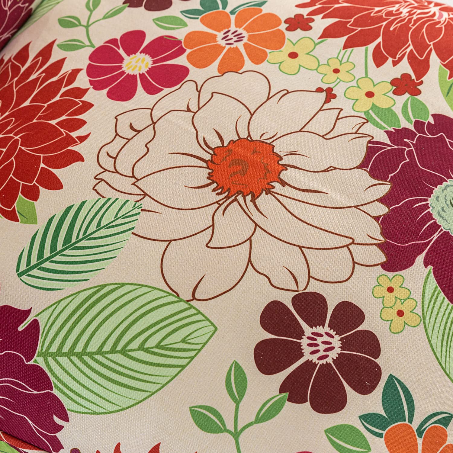 Premium Set of 4 Outdoor Dining Chair Cushions - 44x21x4.5 Inch Waterproof Patio Seat Cushions with Zipper Closure & Single Welt Design - Perfect for Garden, Poolside, and Backyard Furniture - Blooming Fiesta Pattern