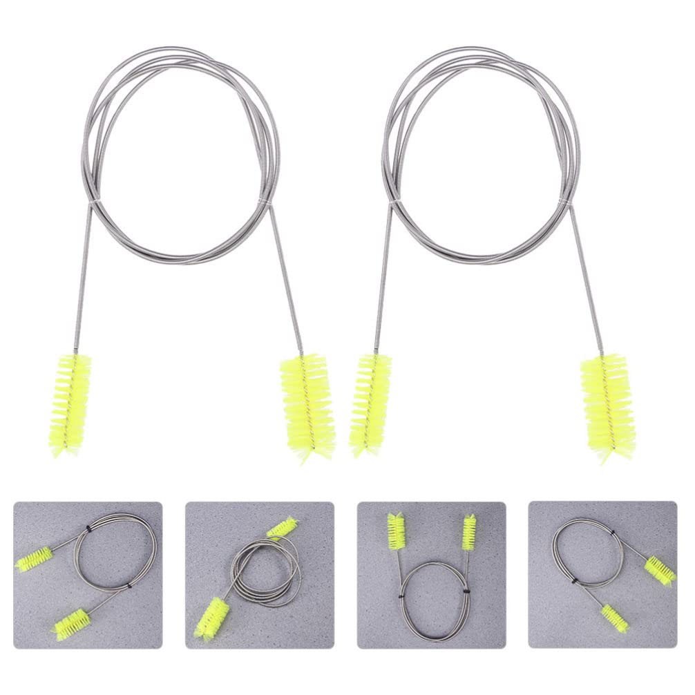 Balacoo 2-Pack Multi-Purpose Cleaning Brush Set - Water Hose Cleaner, Aquarium Scrubber, Pipe Dredging Tool - Perfect for Home, Garden & Pet Tank Maintenance