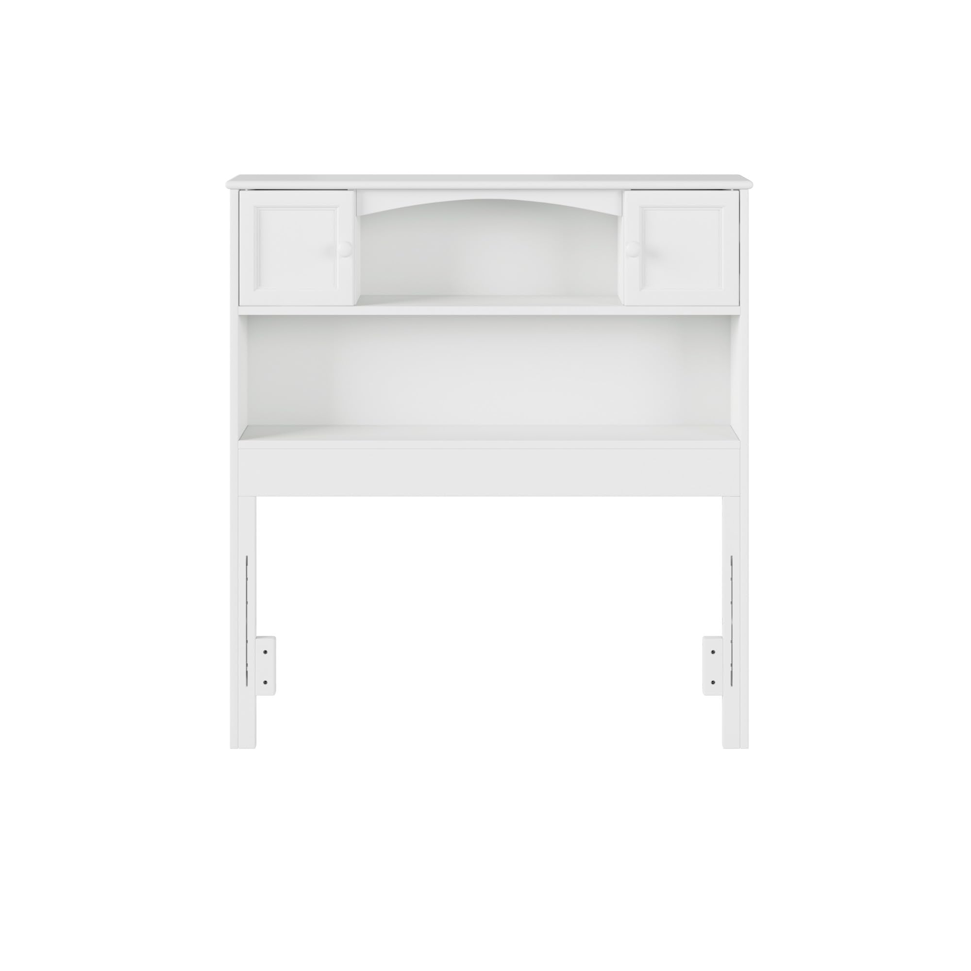 AFI Newport Twin Headboard with Turbo Charger - White Wooden Headboard for Kids & Teens Bedroom, Dorm Room Decor, Space-Saving Design