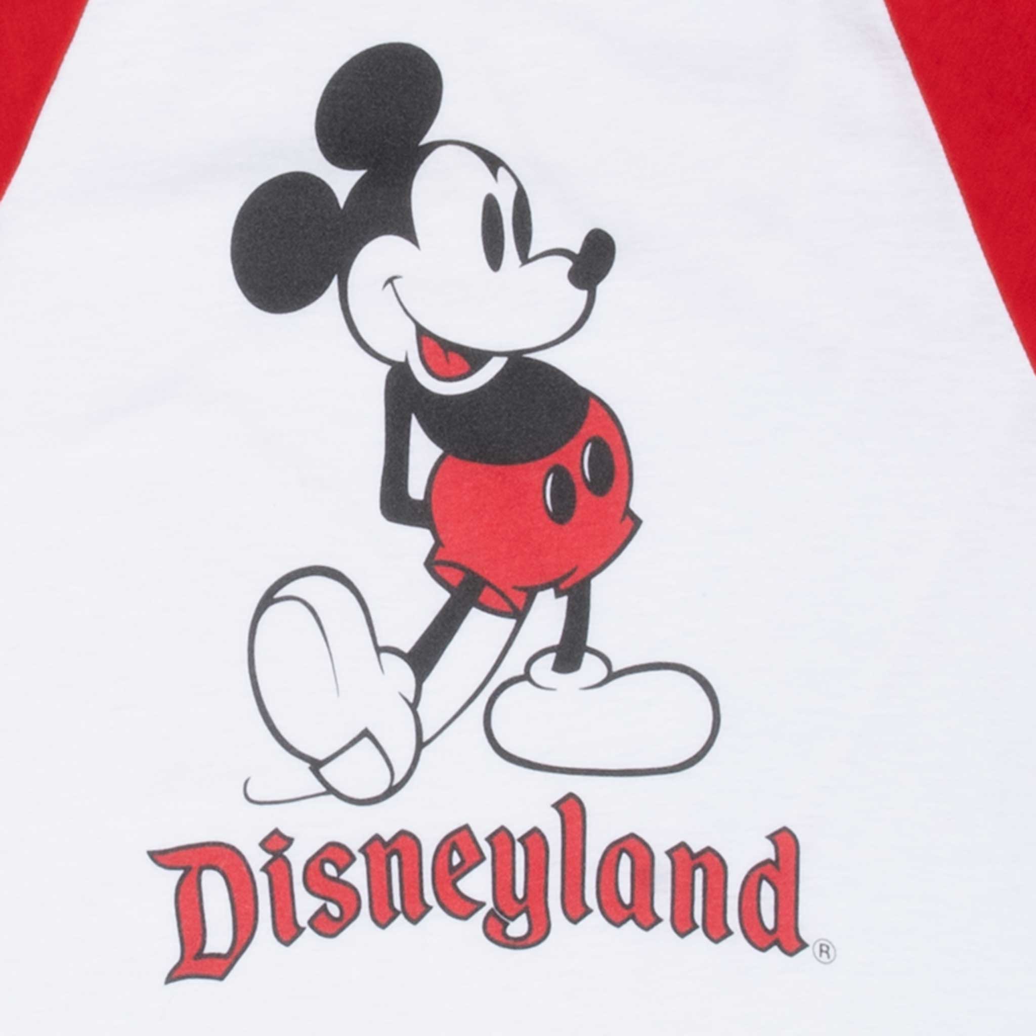 Vintage Disney Mickey Mouse Disneyland Raglan 1990s Tee Shirt XS - Made in USA - Retro Graphic T-Shirt for Casual Wear & Disney Fans Collection