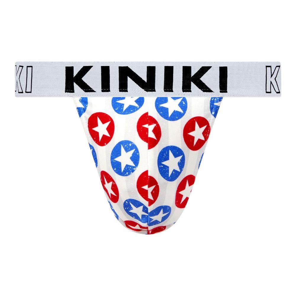 Kiniki Men's Cotton Printed Thong Underwear - Soft Breathable Comfortable Underwear for Daily Wear, Gym & Beach
