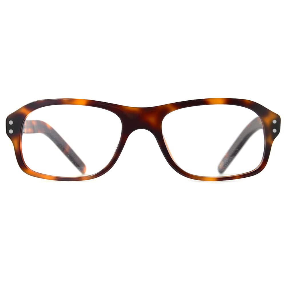 Vintage Square Acetate Eyeglasses for Men - Classic Kingsmen Style Clear Lens Frames MPO847DTO | Perfect for Reading, Driving & Everyday Fashion Accessory
