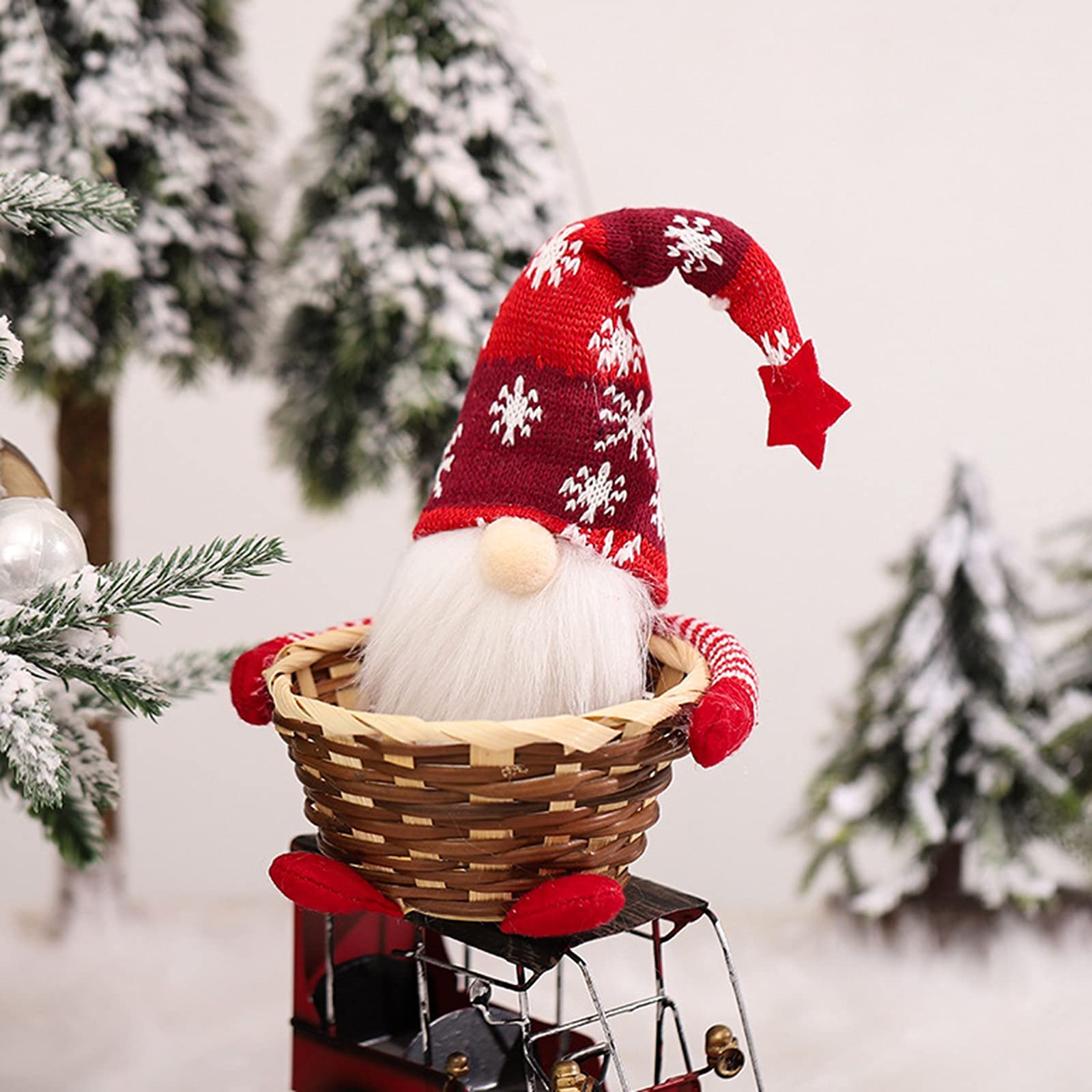 Christmas Candy Basket Santa Claus Candy Holder - Holiday Decor & Gift