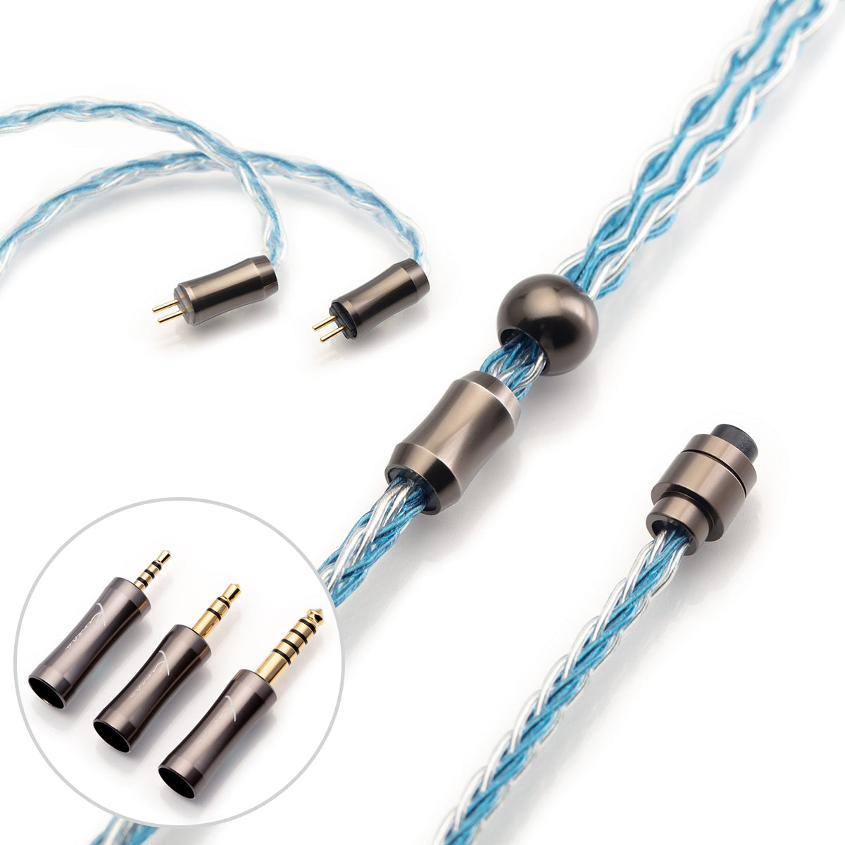 Kinera Ace OFC+OFC Silver Plated Cable for Audiophiles - High-Quality Open Box Headphone Cable for Enhanced Audio Experience | Perfect for Studio Monitoring, Gaming & Music Listening