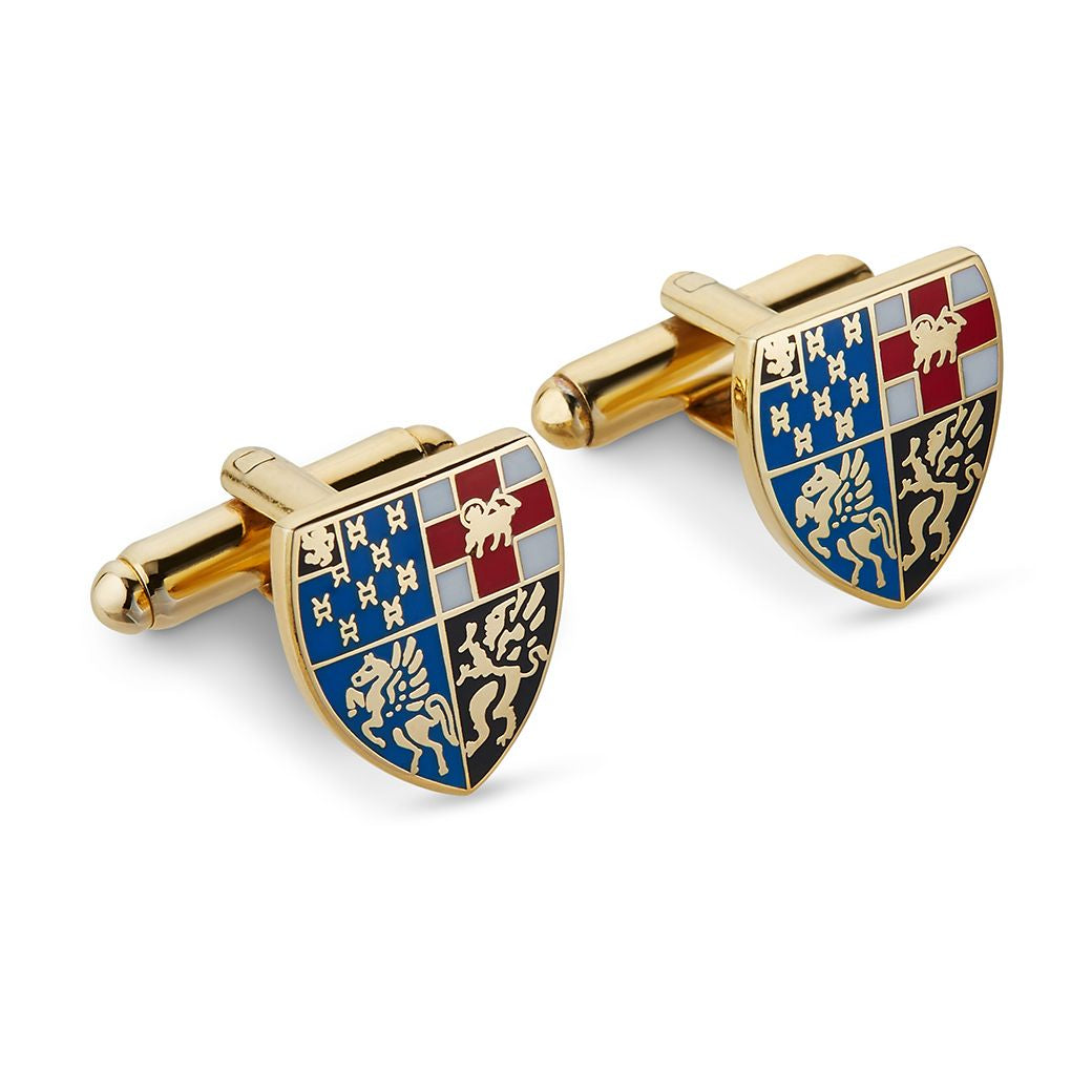 Elegant Inns Of Court Shield T-Bar Cufflinks for Men - Sterling Silver Dress Accessories for Weddings, Business & Formal Occasions