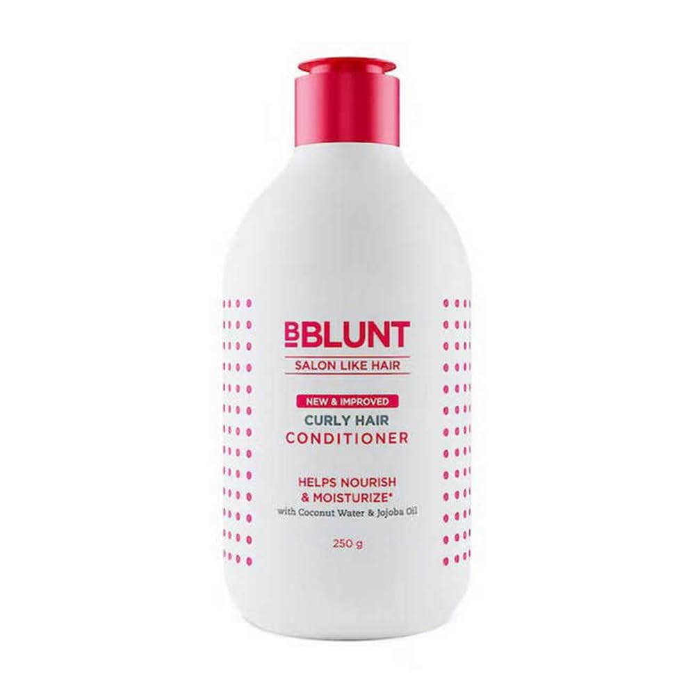BBLUNT Curly Hair Conditioner with Coconut Water & Jojoba Oil - 250g | Hydrating & Frizz Control for Curly Hair | Perfect for Daily Use & Salon-Quality Results