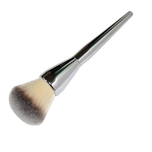 GT Gloptook Soft Bristle Face Blush Powder Makeup Brush - Silver, 1 Piece | Professional Blending Brush for Flawless Cheek & Contour Makeup Application | Perfect for Everyday Use & Professional Makeup Kits