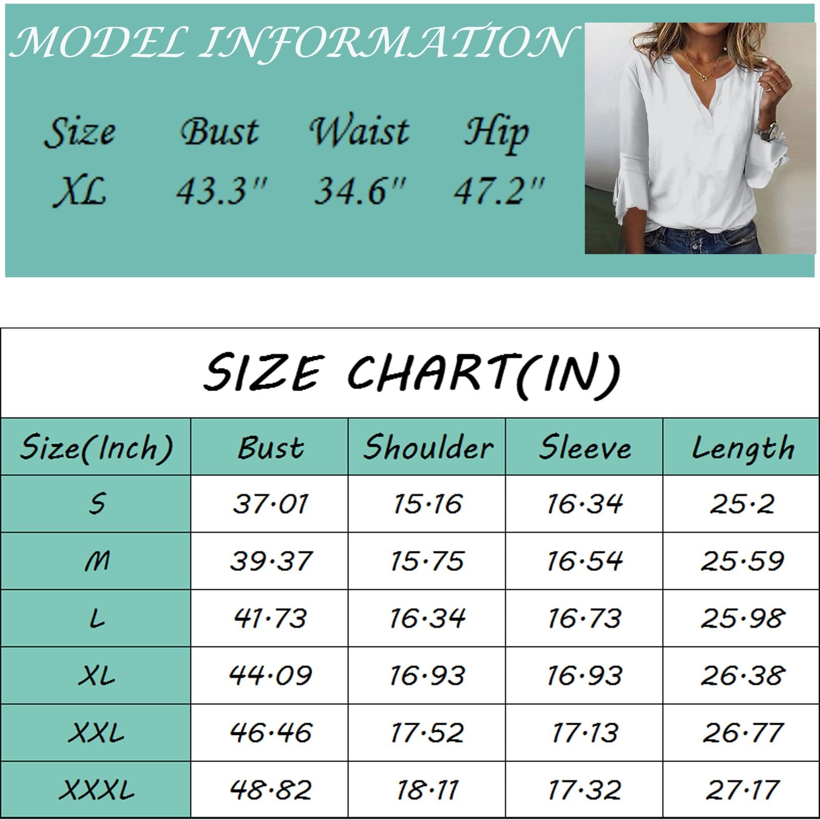 Women's Bohemian Flowy 3/4 Sleeve Summer Tops - Breathable Cuff Sleeve Blouse for Spring & Summer, Sizes S-3XL | Perfect for Beach Outings, Casual Wear & Vacation Outfits