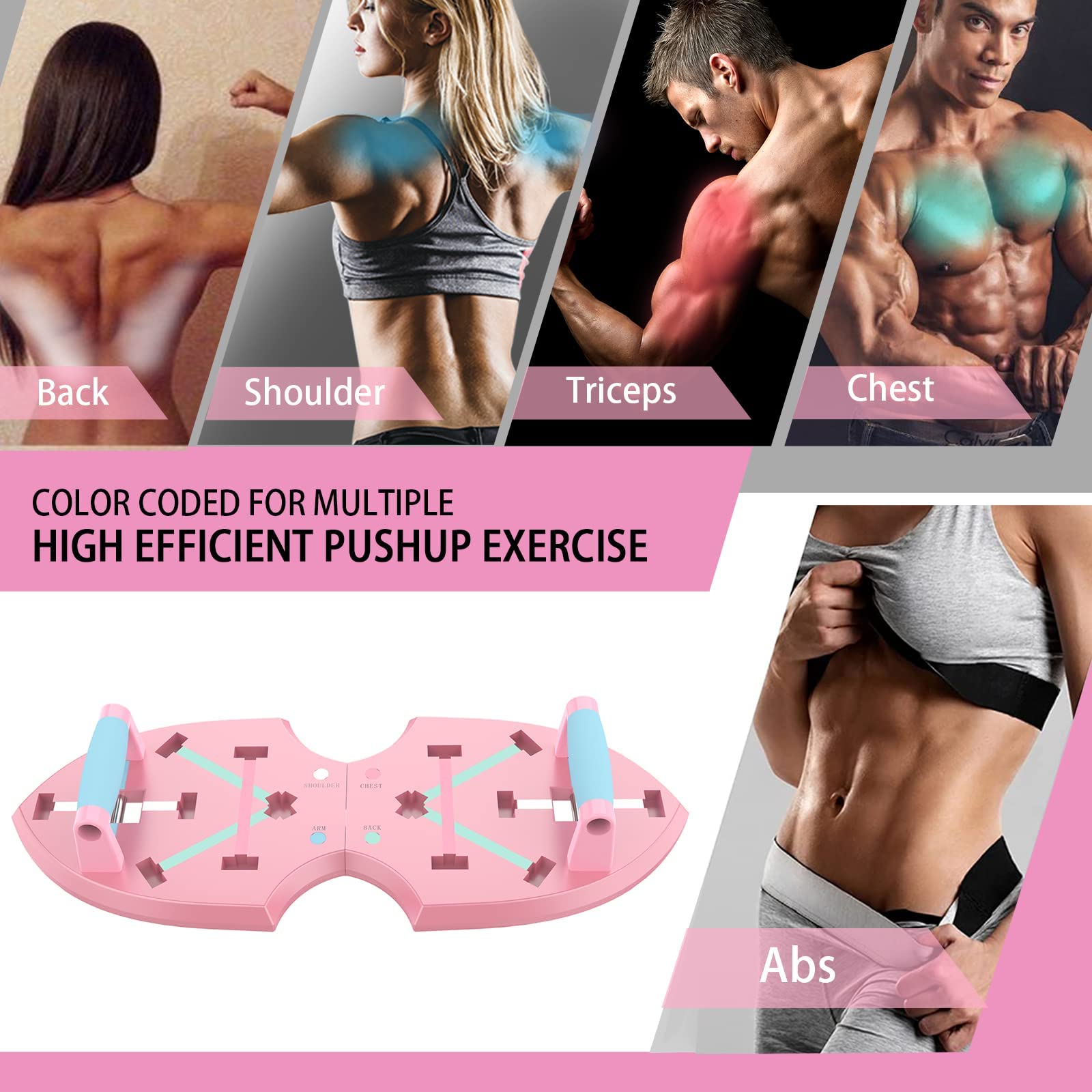 LALAHIGH Portable Home Gym System for Men & Women - Push Up Board, Pilates Bar, 20 Fitness Accessories with Resistance Bands & Ab Roller Wheel - Professional Strength Training Equipment for Full Body Workout at Home, Office or Travel