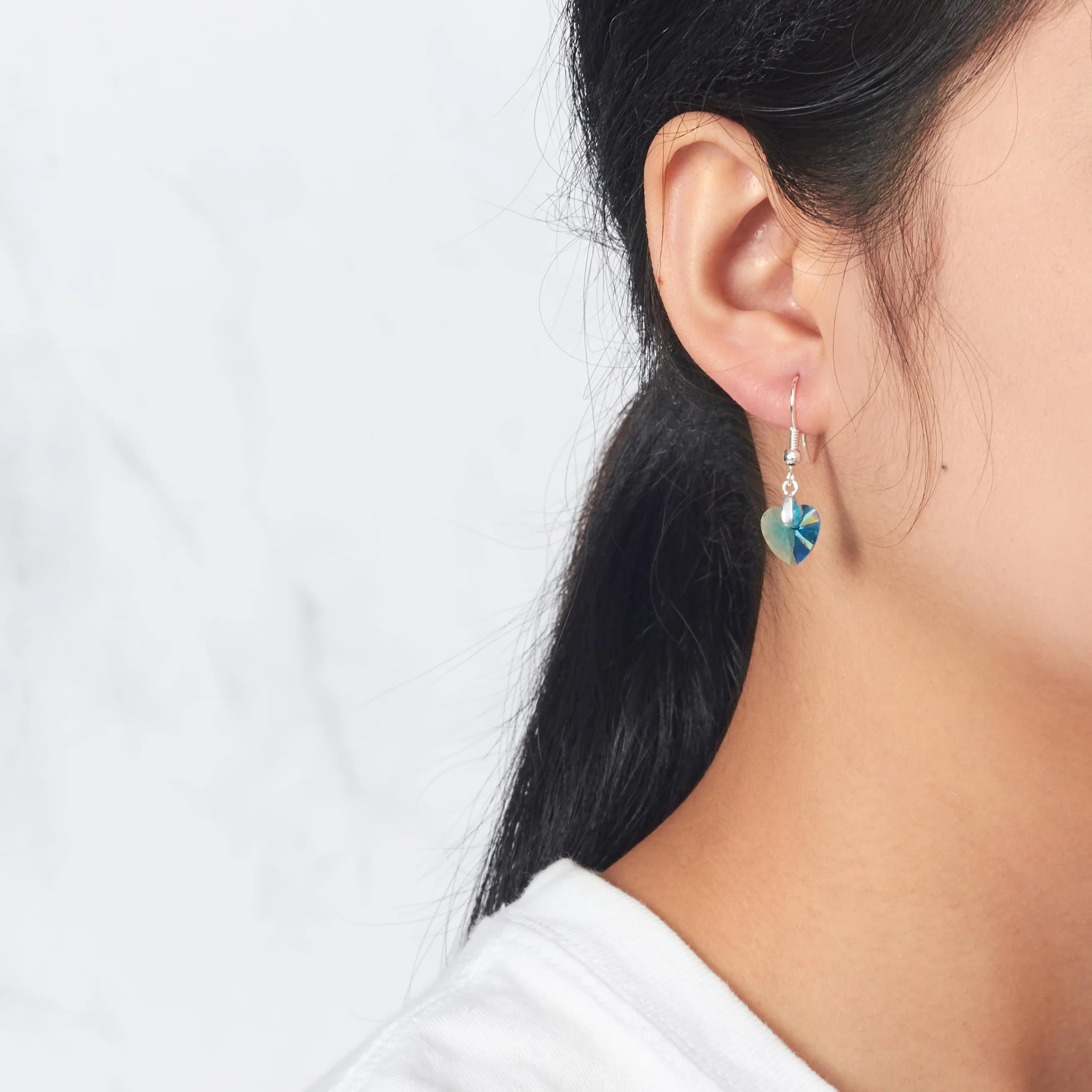 Philip Jones Sterling Silver Aquamarine Earrings with Zircondia® - Perfect for Weddings & Gifts