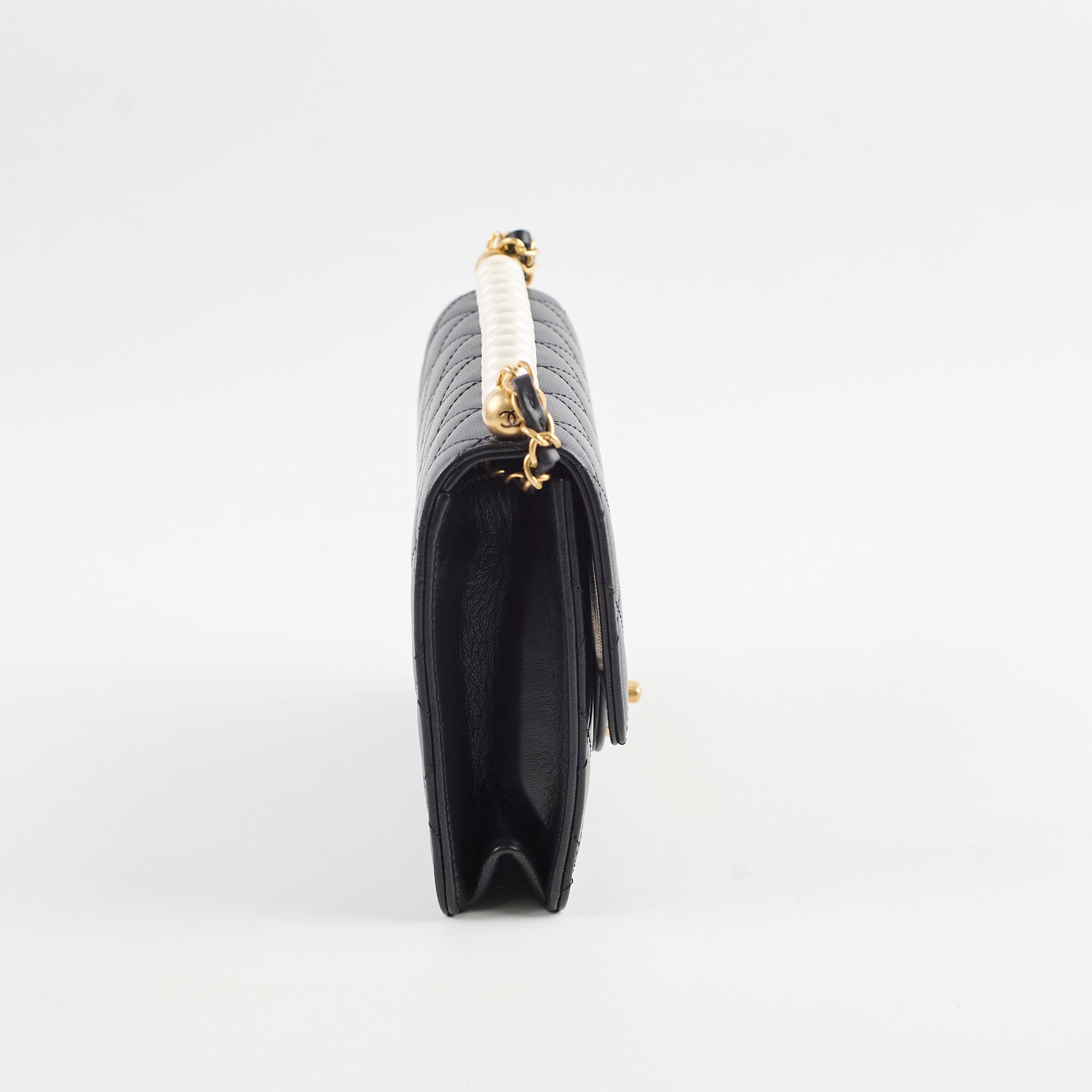 Chanel Seasonal Pearl Flap Bag Black - Luxury Designer Handbag for Women, Perfect for Parties, Weddings & Special Occasions