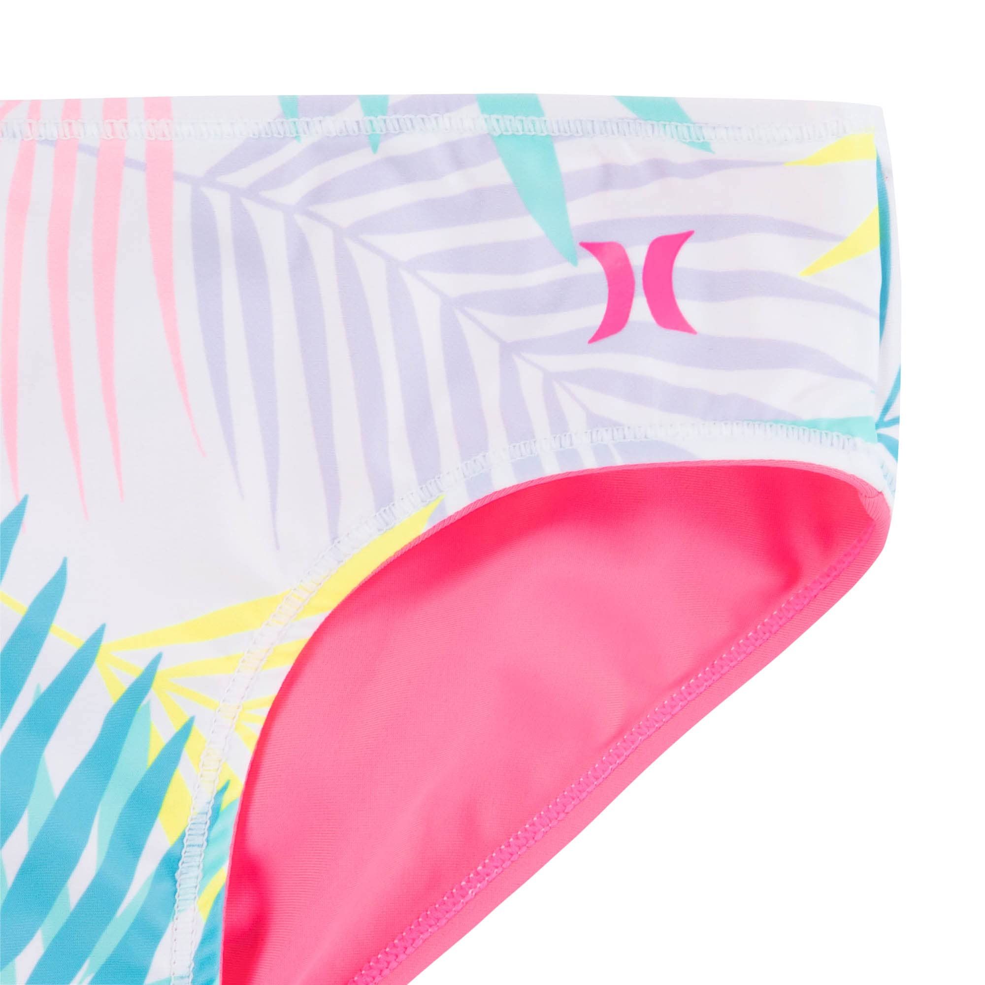 Hurley Girls' Long Sleeve Rash Guard Swimsuit UPF 50+ Sun Protection - Perfect for Surfing, Swimming & Beach Activities
