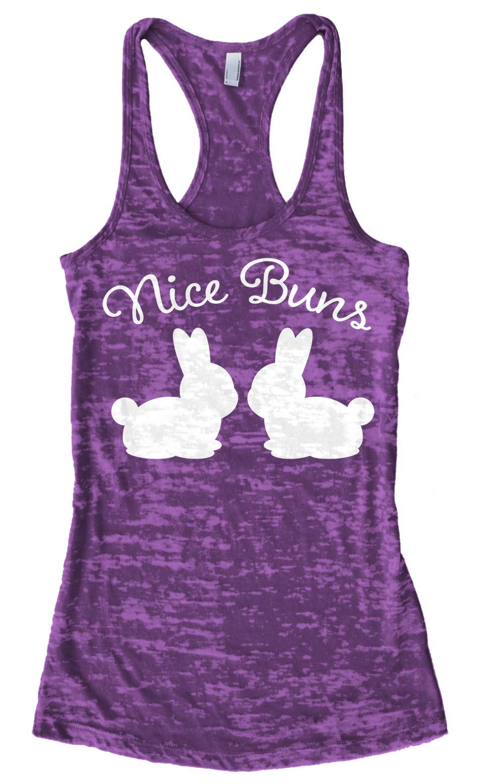 Funny Easter Bunny Gift - Women's Burnout Racerback Tank Top | Cute Bunny Design for Easter Gifts, Spring Outfits & Casual Wear