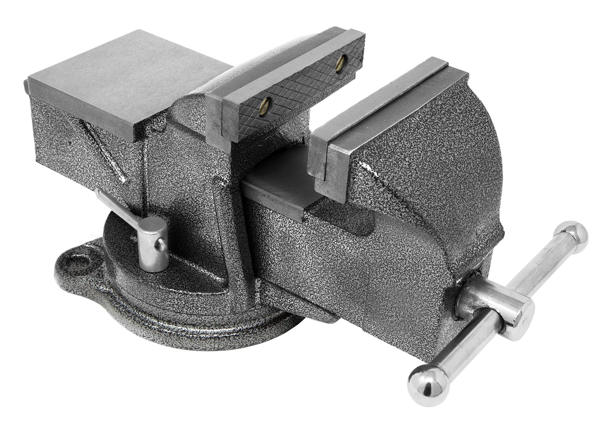 4-Inch WEN Cast Iron Bench Vise with Swivel Base - Heavy Duty Workbench Clamp for Woodworking, Metalworking & DIY Projects