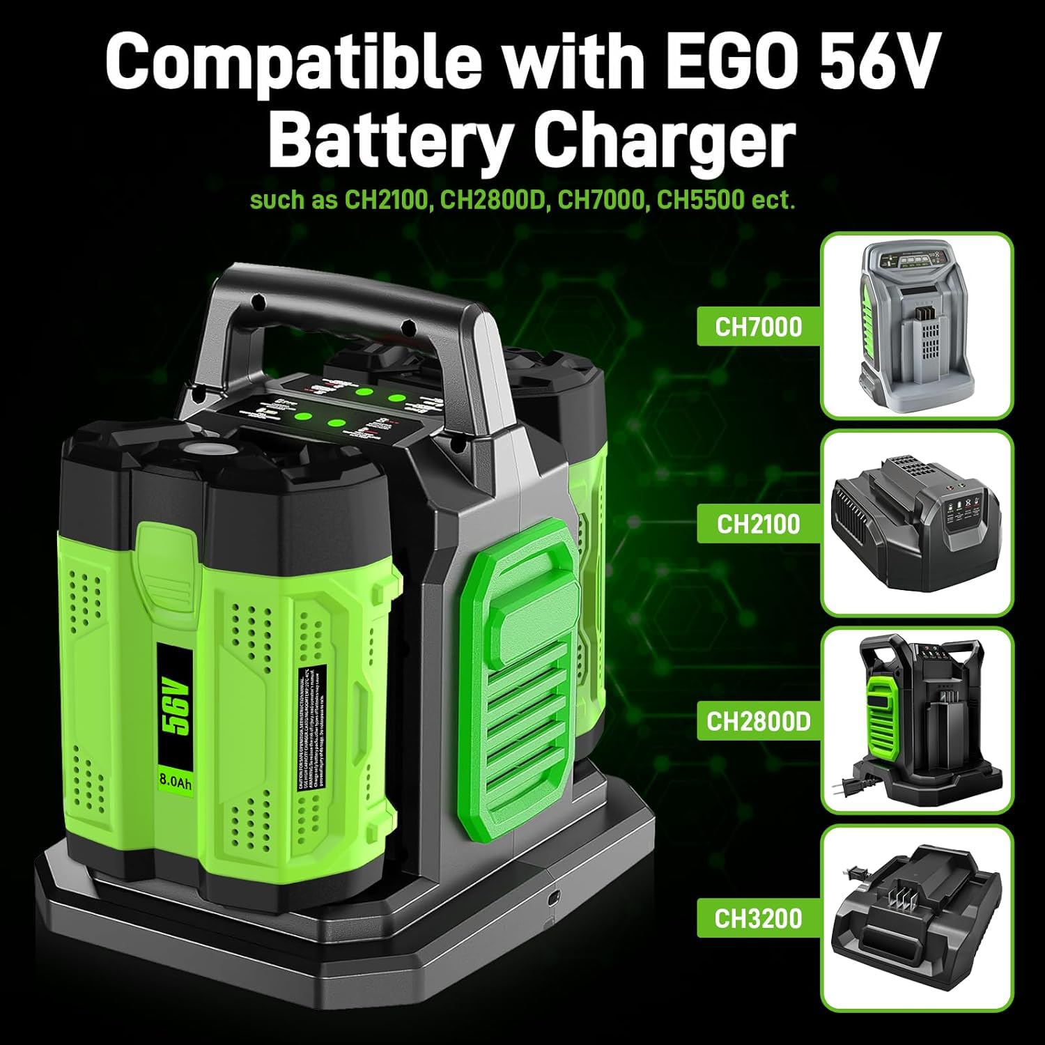 8.0Ah 6V Replacement Battery Compatible with EGO Power Tools - Long Lasting Lithium Ion Battery for Lawn Mowers, String Trimmers & Outdoor Power Equipment