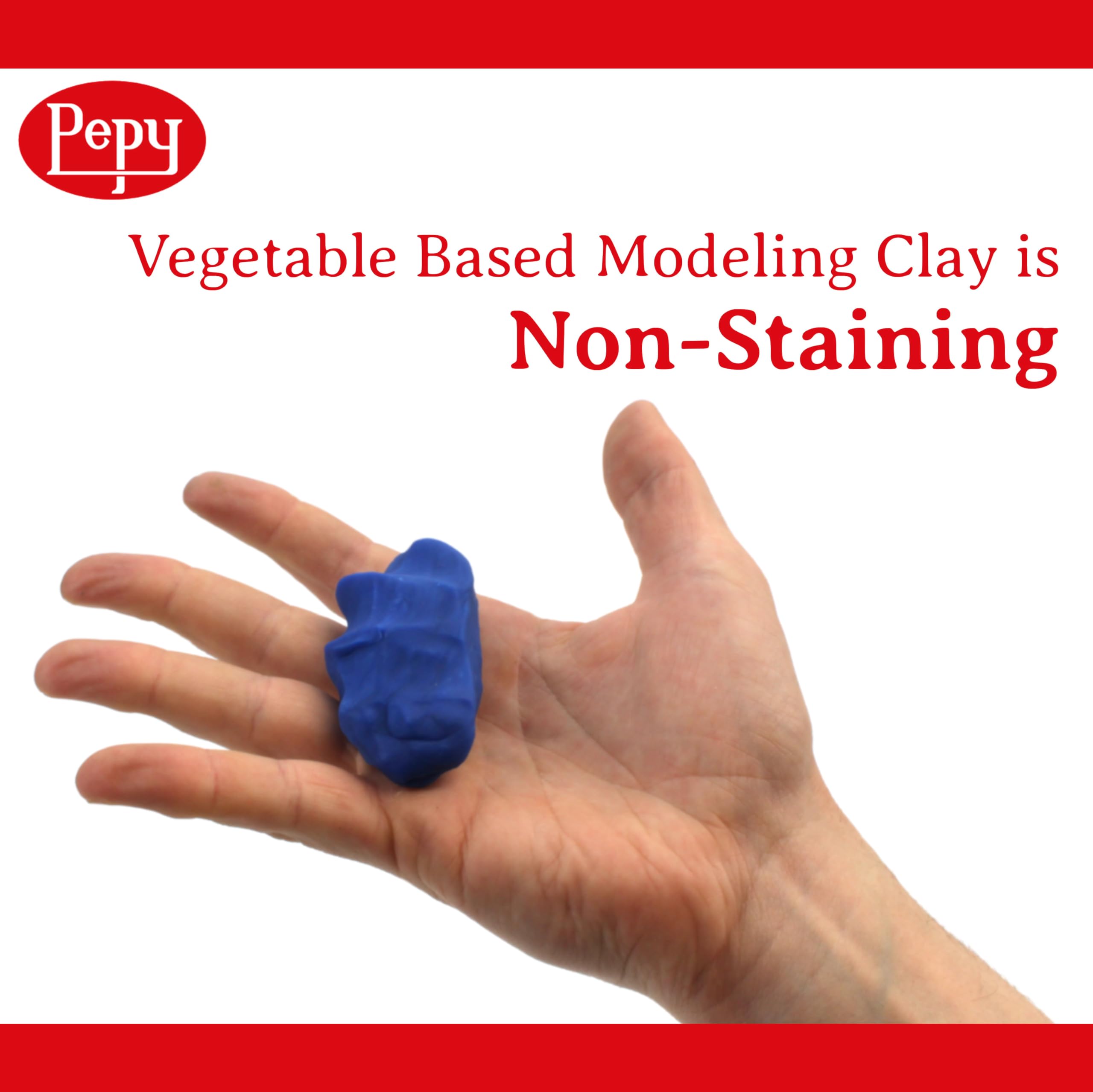 Pepy Plastilina 12-Color Reusable Non-Drying Modeling Clay Kit - 0.8 oz Each Stick - Creative Arts & Crafts for Kids, DIY Projects, School Activities - Perfect for Sculpting, Playdough Fun & Educational Learning