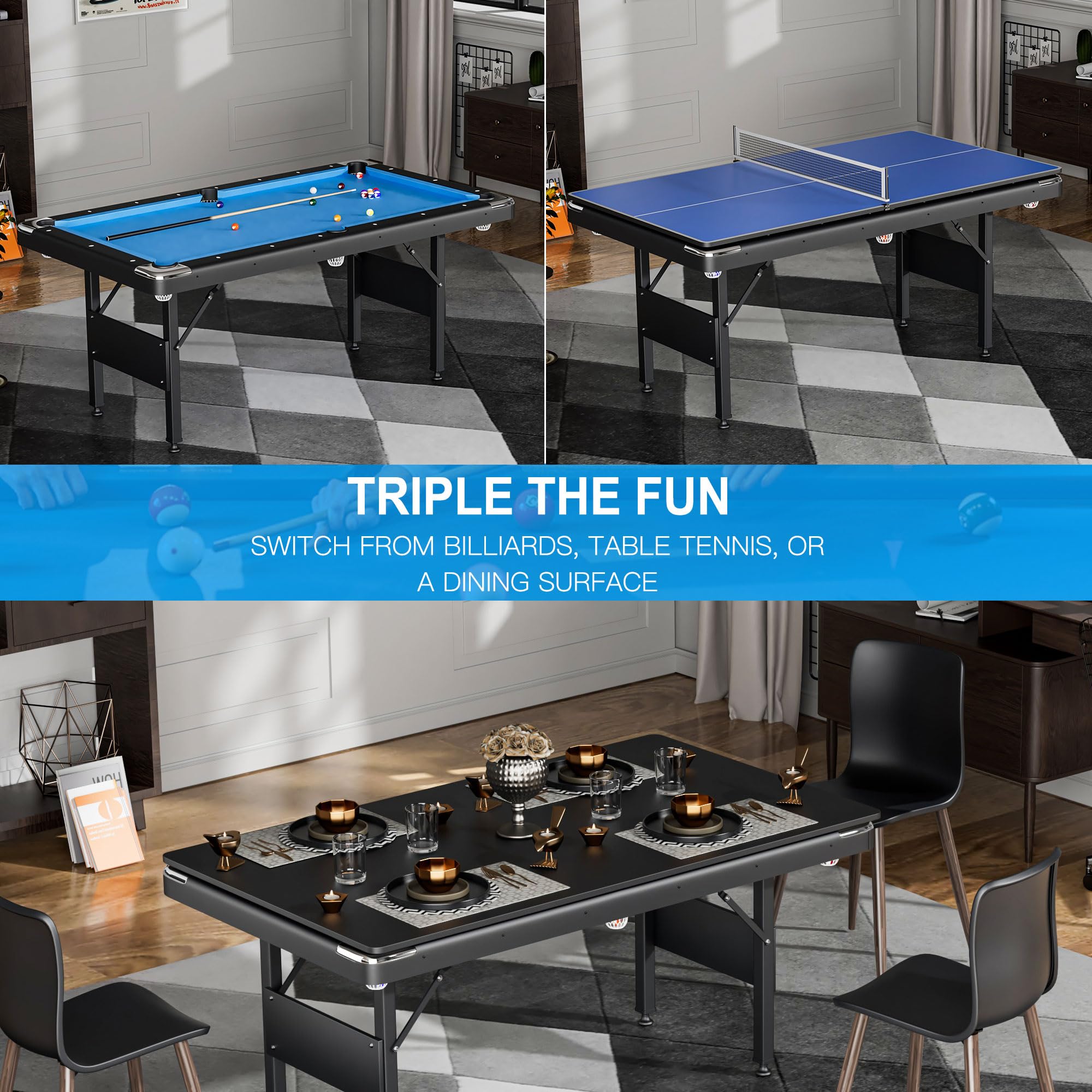 3 in 1 Multi Game Table - 65.75