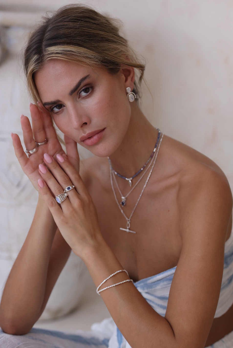 Freya Iolite Silver Ring for Women - Elegant Sterling Silver Jewelry with Genuine Iolite Gemstone - Perfect for Gifts, Weddings & Everyday Wear