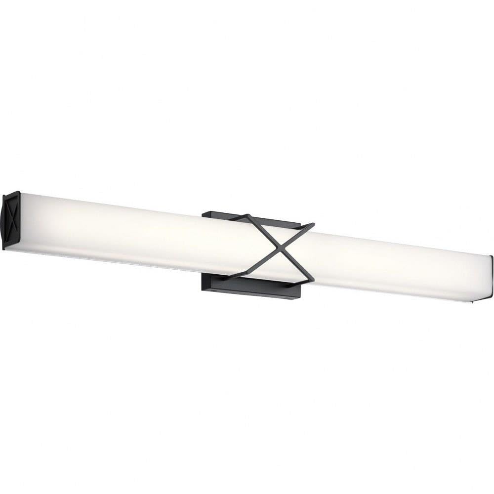 Kichler 45658MBKLED Trinsic 3-Light Bathroom Vanity Light Fixture - 314.1W Matte Black Finish - Perfect for Modern Bathrooms & Powder Rooms
