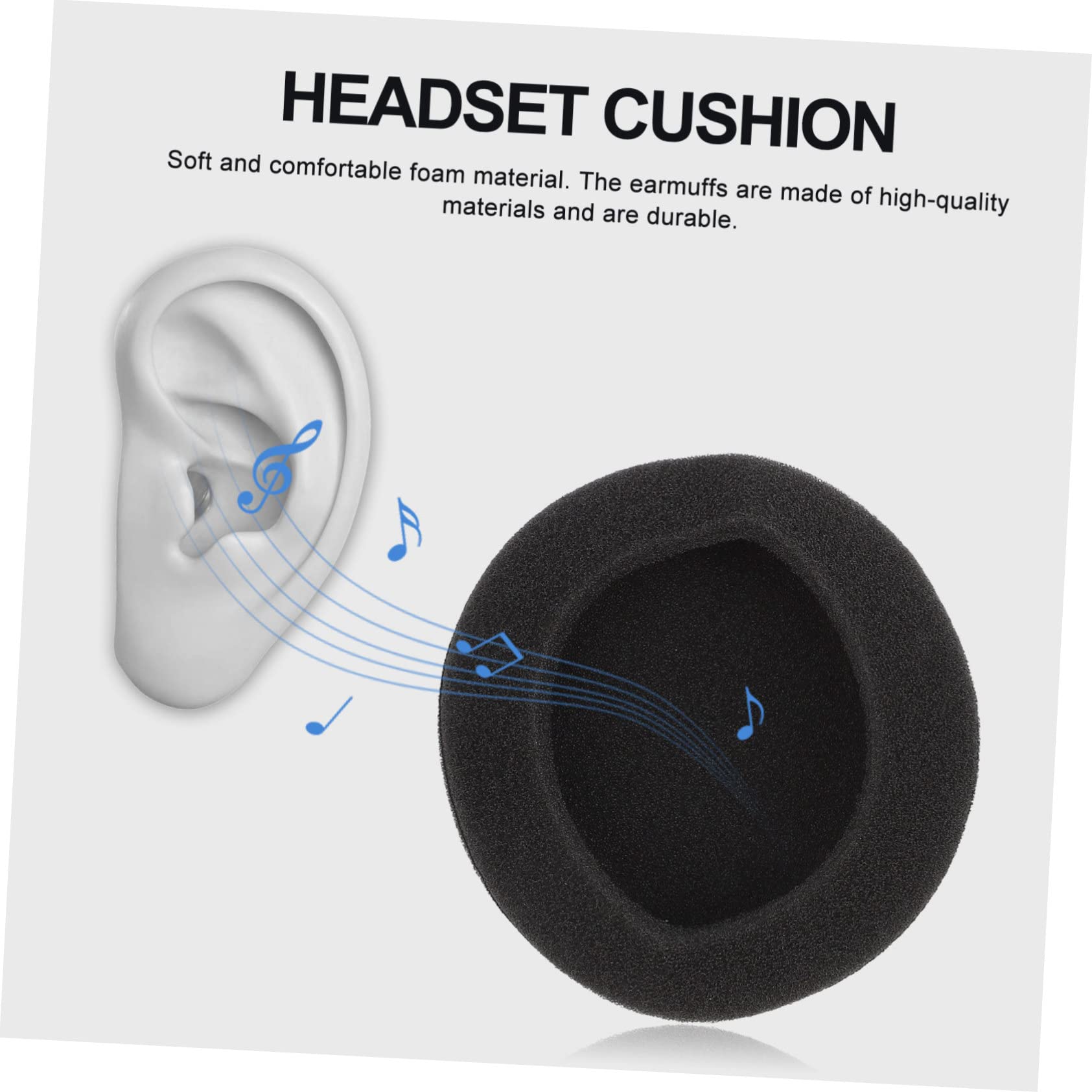 BESTonZON Replacement Earpads - 20PCS Premium Headphone Ear Cushions for Noise Isolation & Comfort | Perfect for Gaming Headsets, Studio Monitors & Travel Use