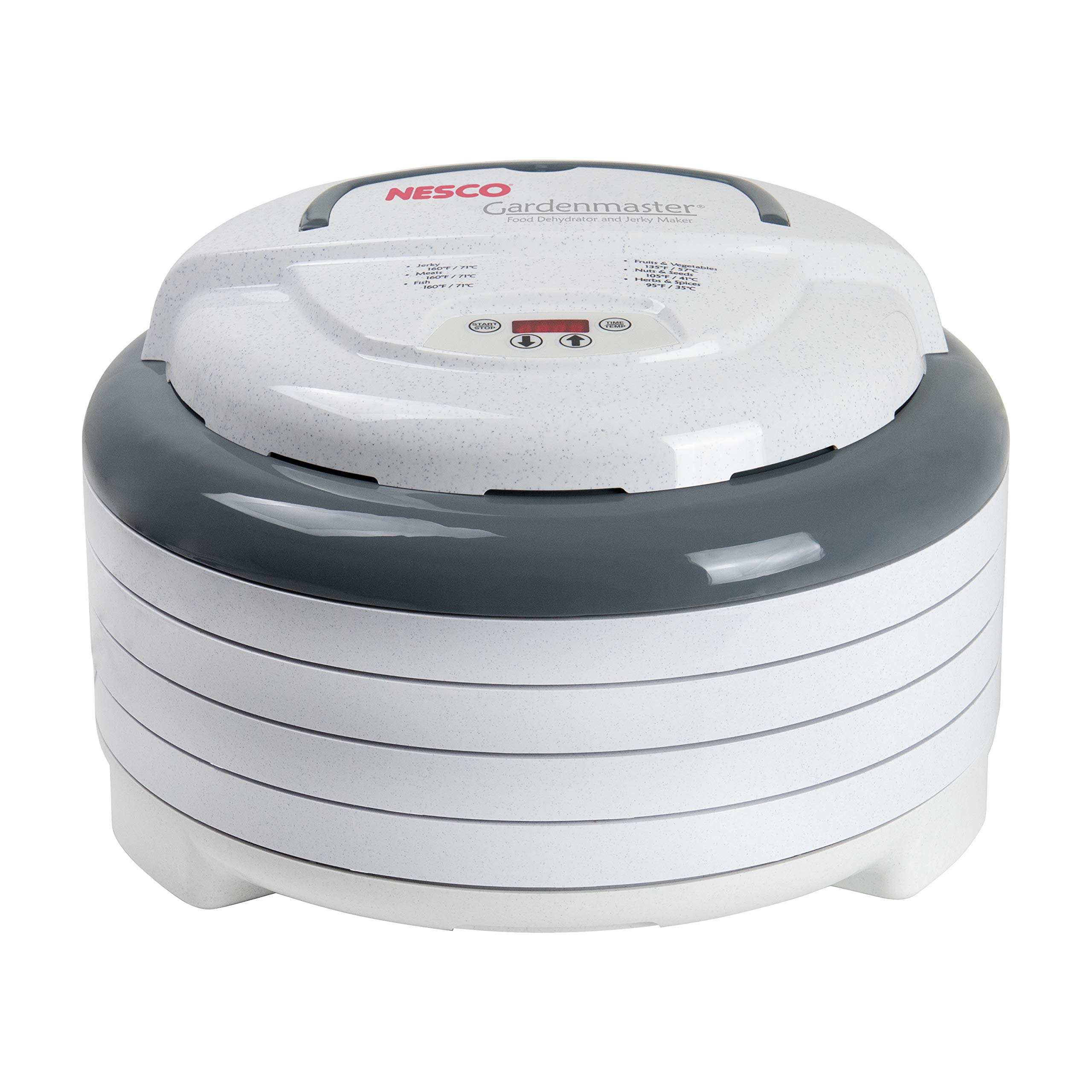 NESCO FD-1040 Gardenmaster Digital Pro Food Dehydrator - White | Perfect for Making Beef Jerky, Dried Fruits & Healthy Snacks | Ideal for Home Kitchen, Camping & Food Preservation