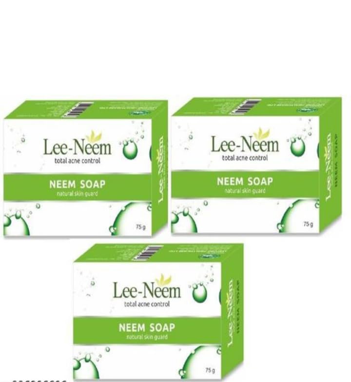 LEE Neem Soap - 100% Natural & Organic for Acne, Eczema & Skin Care - Perfect for Daily Use & Sensitive Skin