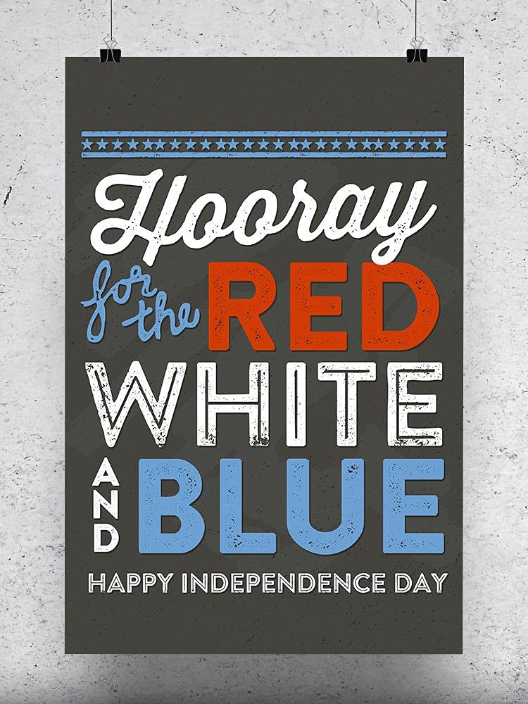 Patriotic Red White and Blue Poster - USA Flag Themed Wall Art for Home, Office & Classroom Decor | Perfect for 4th of July, Memorial Day & Veterans Day Celebrations