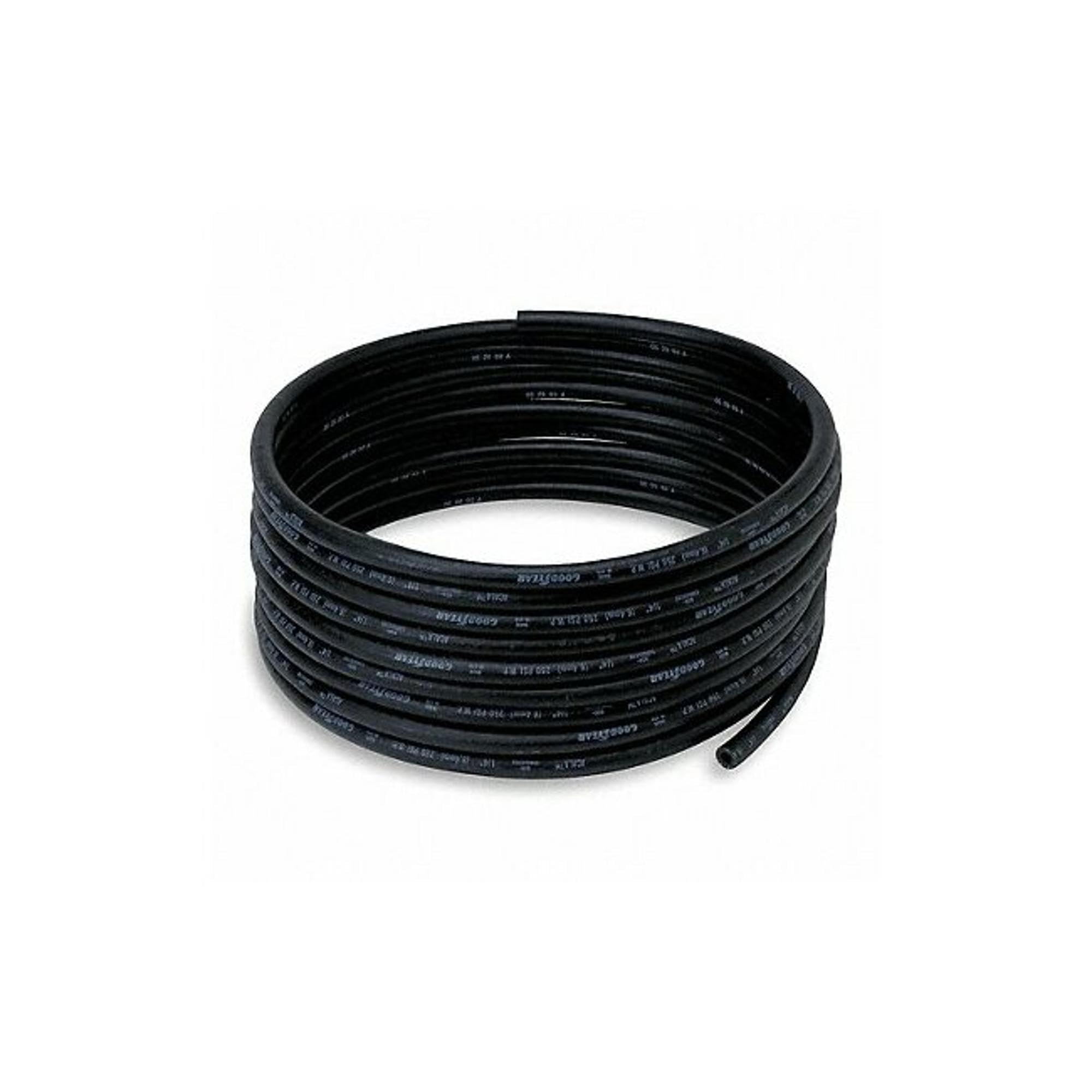 Speedaire 3JT67 Multipurpose Air Hose - 3/8 Inch Black Rubber Air Hose for Pneumatic Tools, Compressors, Inflating, and Workshop Use