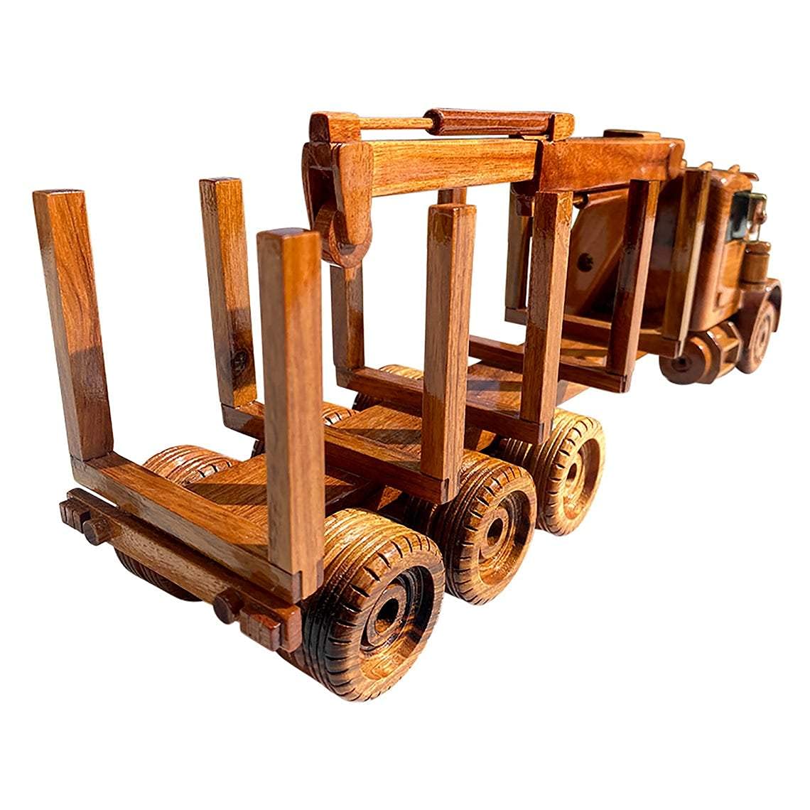 Premium Mahogany Wood Desktop Aircraft Model - Handcrafted Log Carrier Combo for Aviation Enthusiasts | Perfect for Office Decor, Home Display & Gift Giving