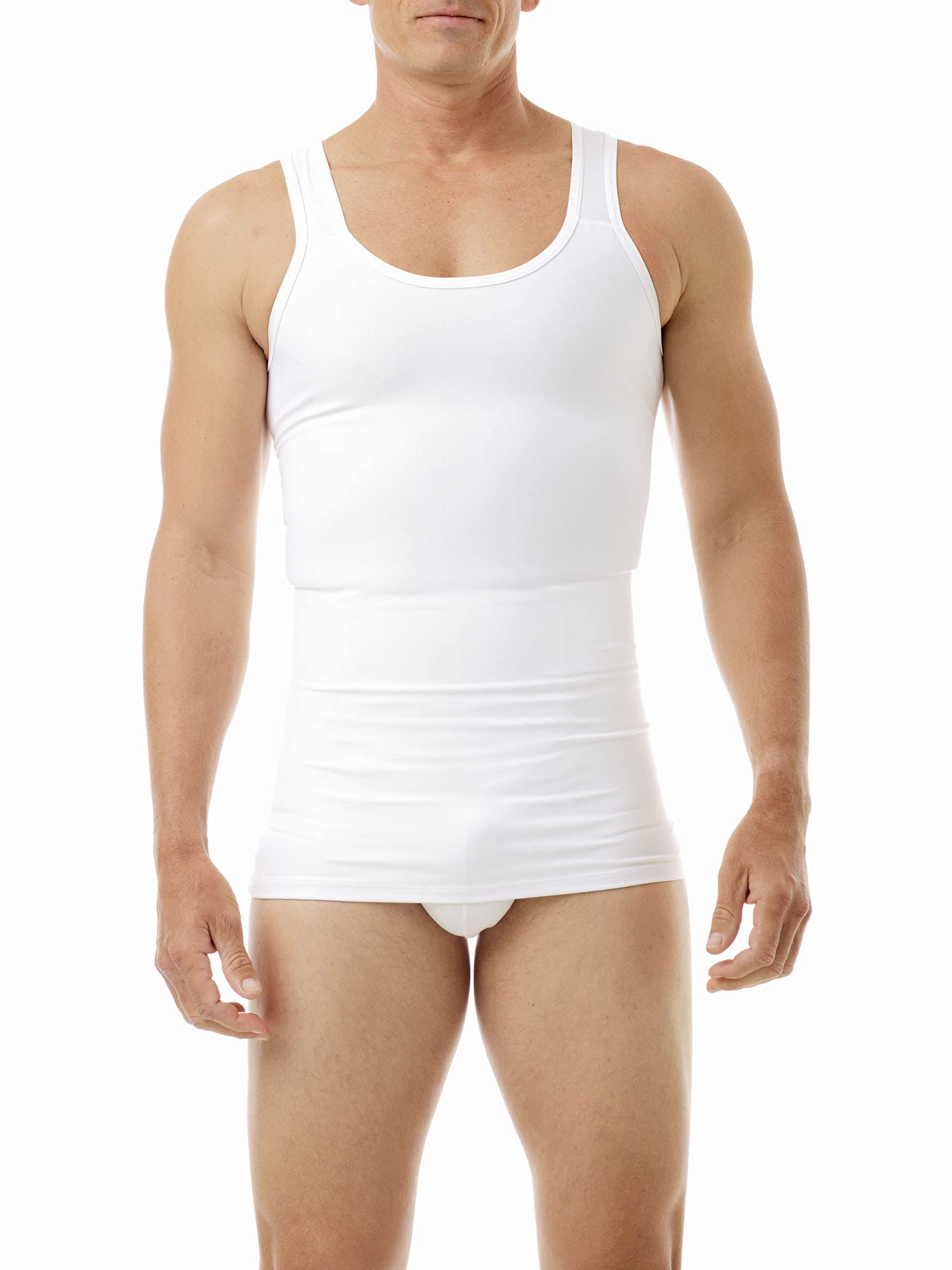 Underworks Men's Compression Body Shirt - Gynecomastia Support Shirt for Men - Slimming & Posture Correction - Ideal for Workouts, Daily Wear & Confidence Boost