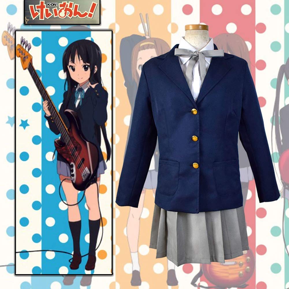 Hirasawa Yui Akiyama Mio Anime Cosplay Costume - Adult School Uniform Outfit Dress for K-ON! Fans | Perfect for Conventions, Halloween & Cosplay Events