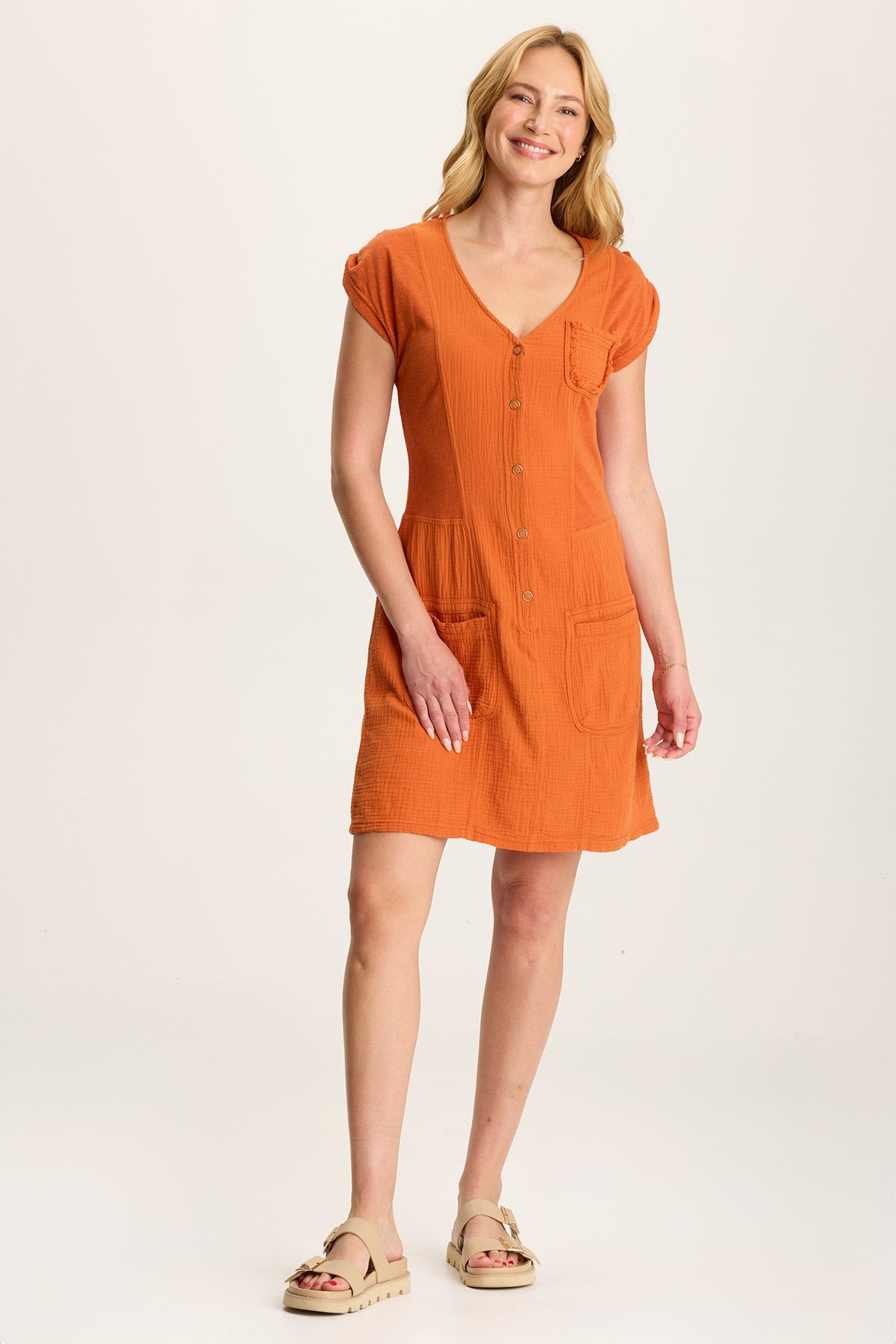 Crevin Lounge Dress in Plush Double Gauze - Soft & Comfortable Women's Loungewear for Home Relaxation & Casual Outings