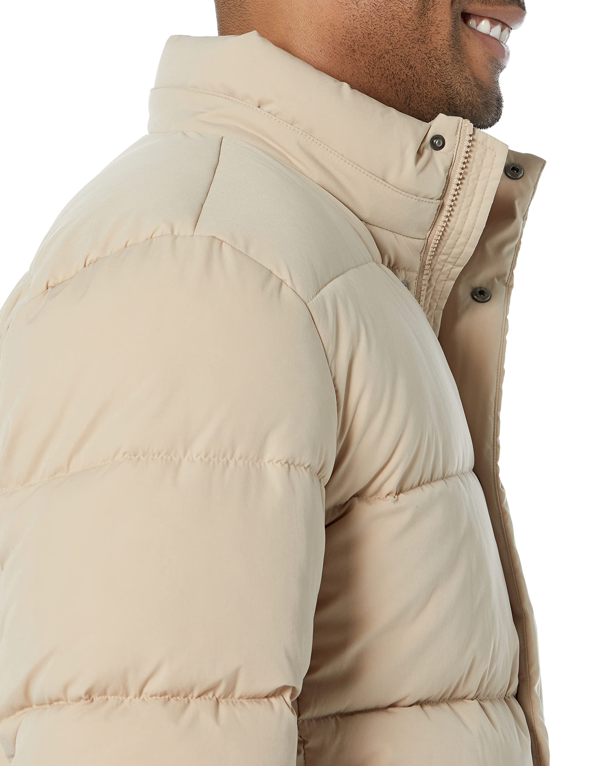 Amazon Essentials Men's Hooded Long Puffer Coat - Winter Warm Jacket for Cold Weather, Lightweight Water-Resistant Outdoor Parka - Perfect for Snow, Hiking & Daily Commute