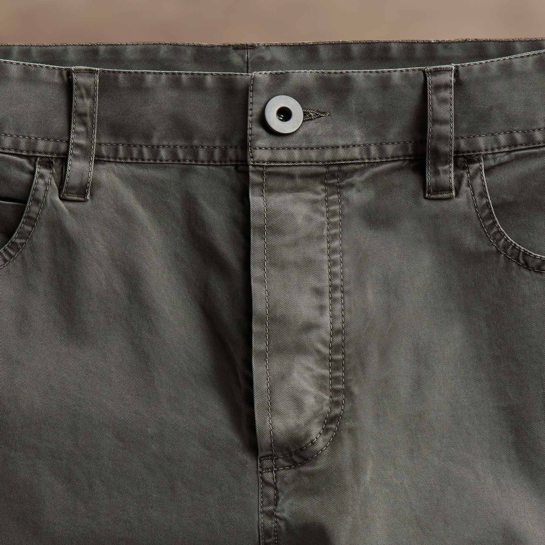 Men's Brushed Twill 5-Pocket Pants in Granite Pigment - Comfortable Casual Wear for Work & Everyday Outfits