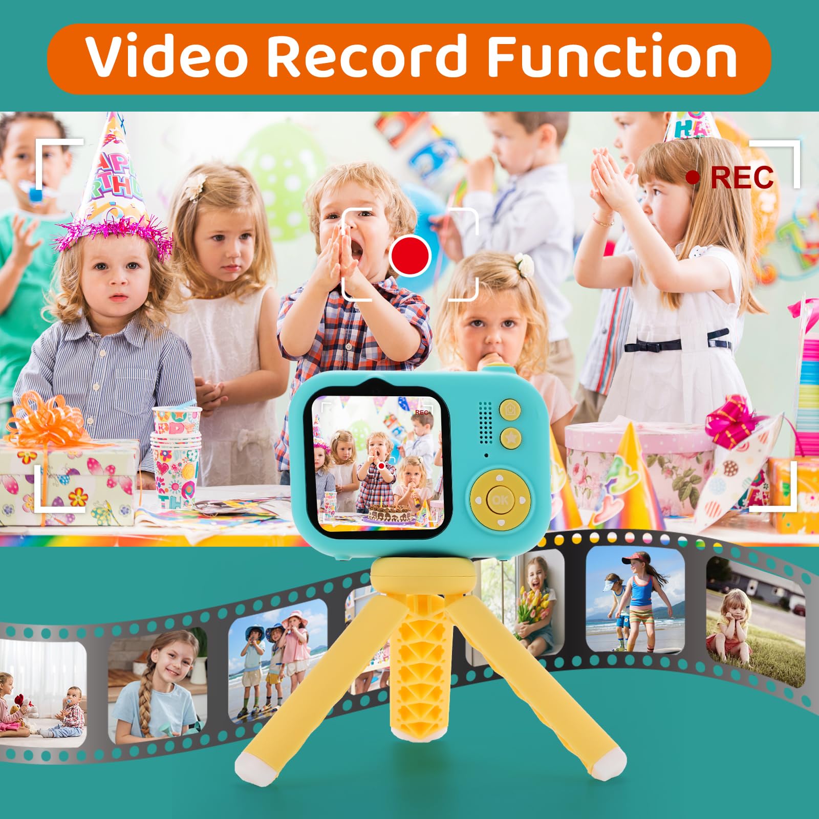 Kids Digital Camera with Tripod & 32GB SD Card - 2.4