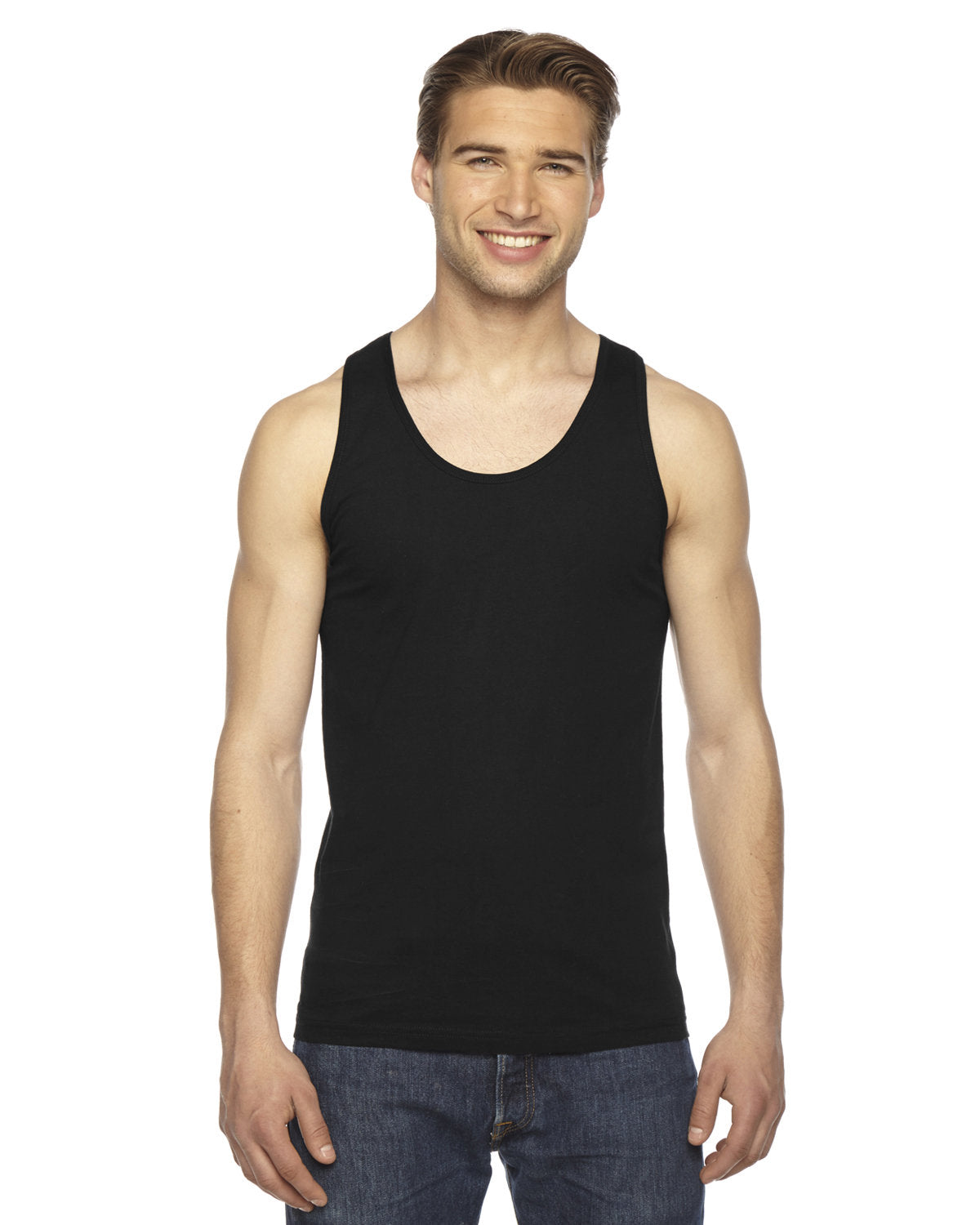 American Apparel 2408W Unisex Fine Jersey Tank Top - Soft Cotton Blend for Men & Women - Perfect for Gym, Yoga, Beach & Summer Outfits