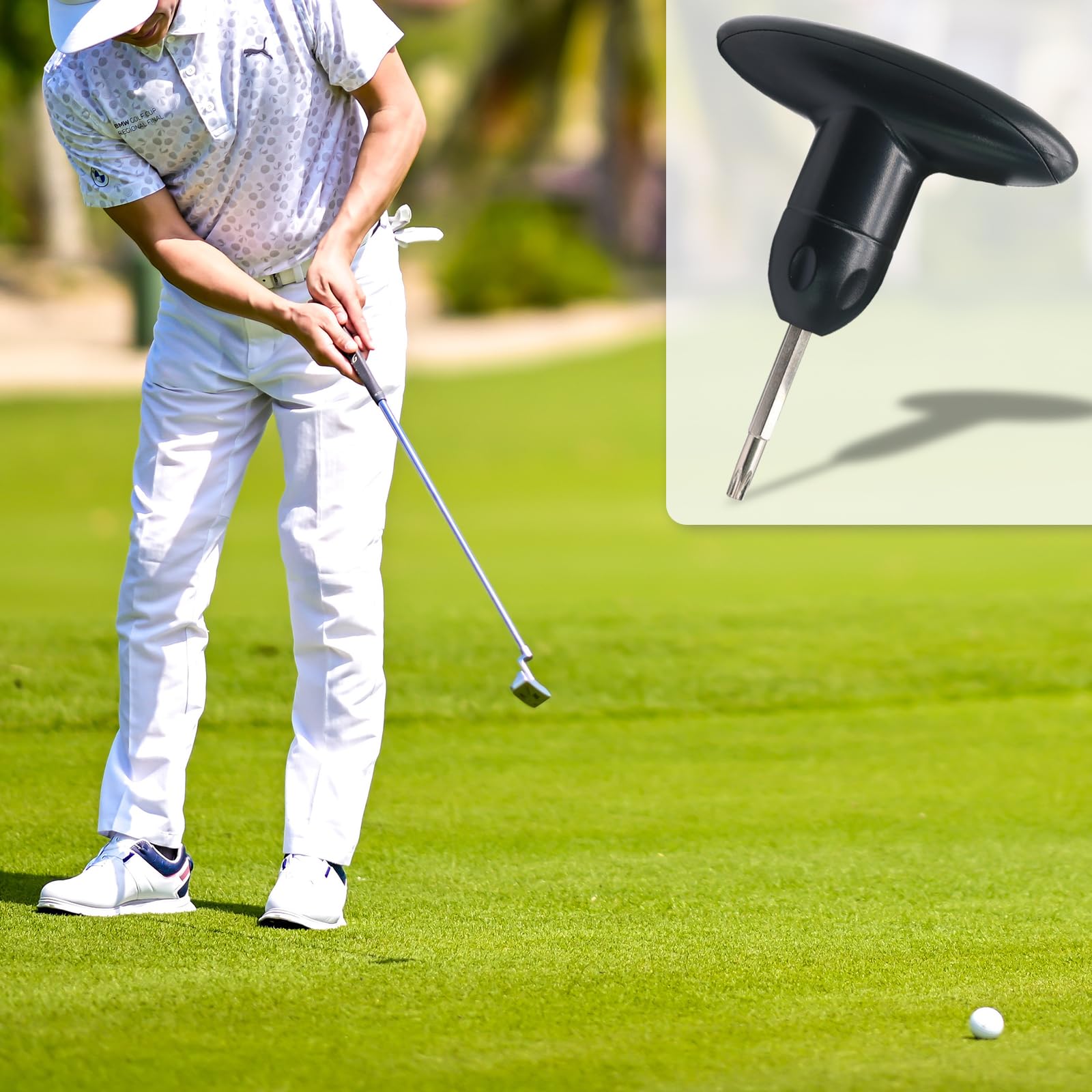 T25 Golf Wrench Tool - Adjustable Golf Club Head & Driver Shaft Adapter - Premium Golf Accessories for Club Repair & Maintenance - Perfect for Home Practice & Course Adjustments