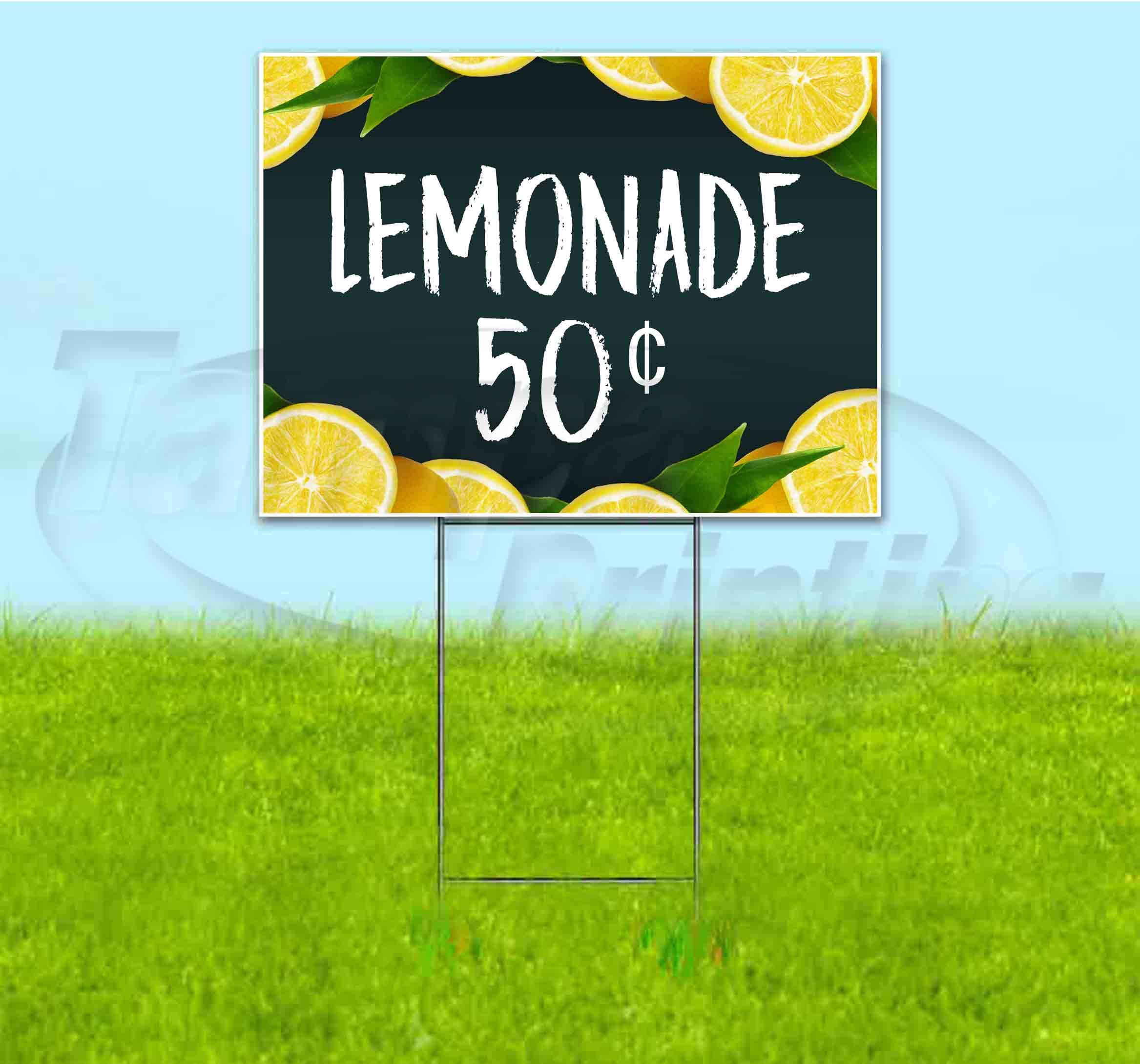 50 Cents Lemonade Chalkboard Yard Sign (18