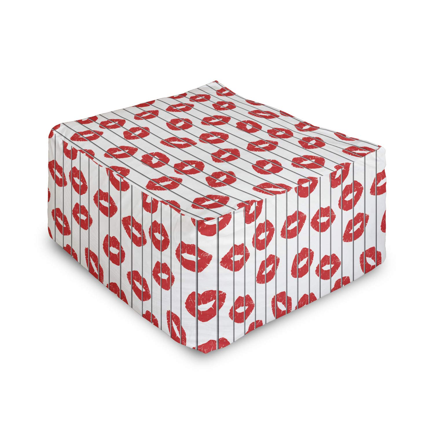 Ambesonne Glamour Rectangle Pouf Ottoman - 25