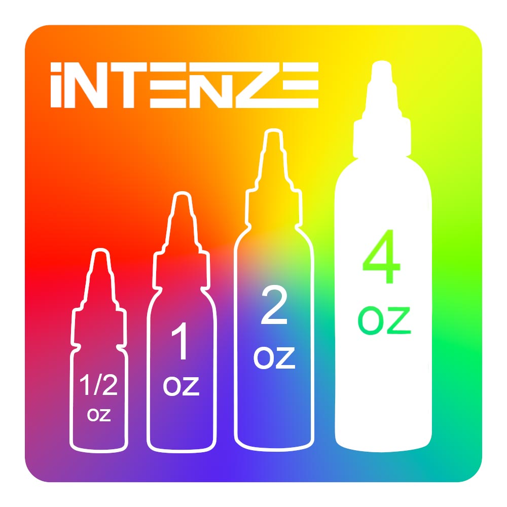 Intenze Tattoo Ink 4oz Bottle - Professional Tattoo Ink for Artists - Choose Your Color - Perfect for Tattoo Shops, Body Art & Permanent Makeup