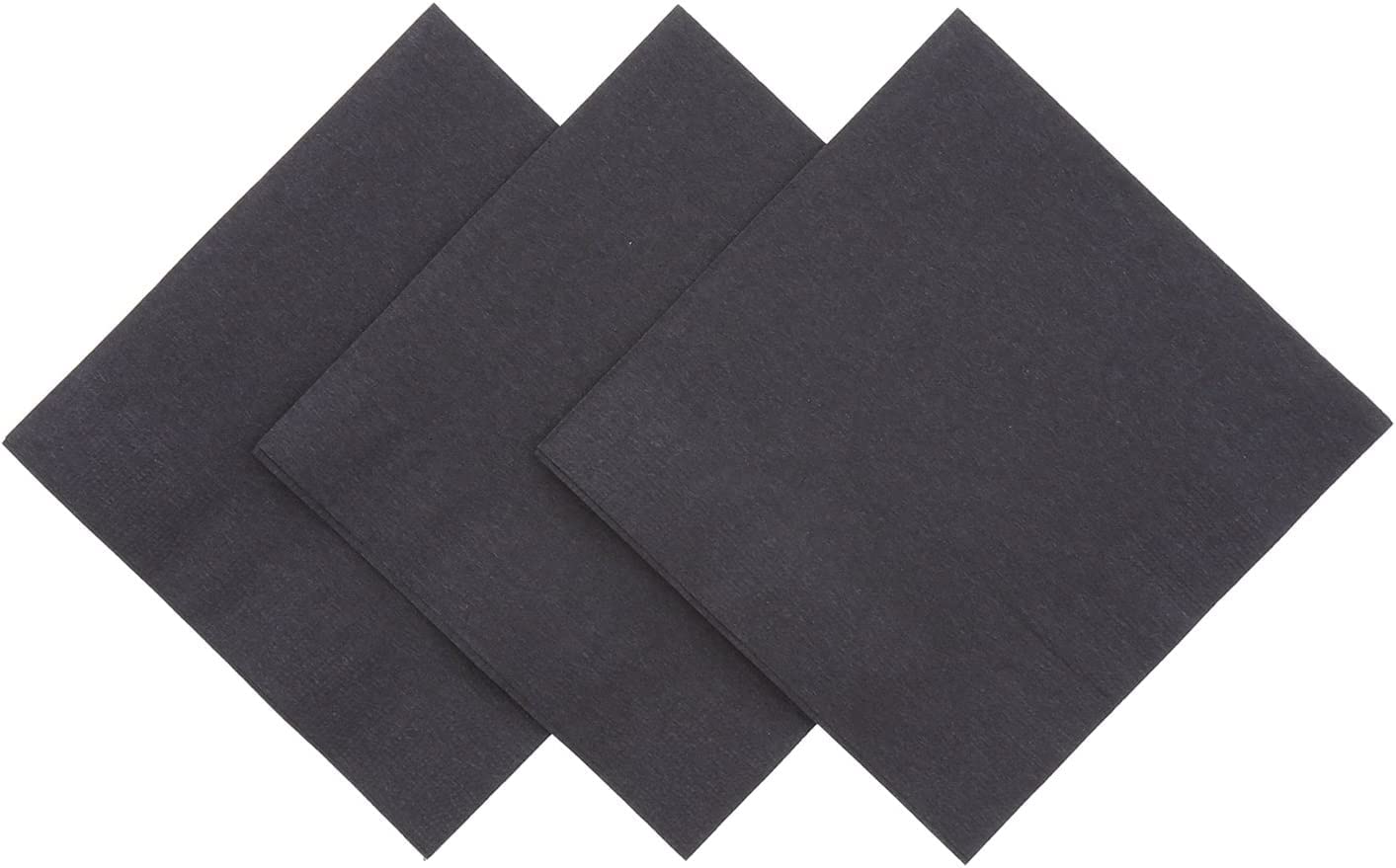 Premium Black Paper Napkins for Parties - 20-Pack 2-Ply Disposable Beverage & Cocktail Napkins for Birthday, Wedding, Graduation, Restaurant & Picnic - Elegant Dining & Event Decor
