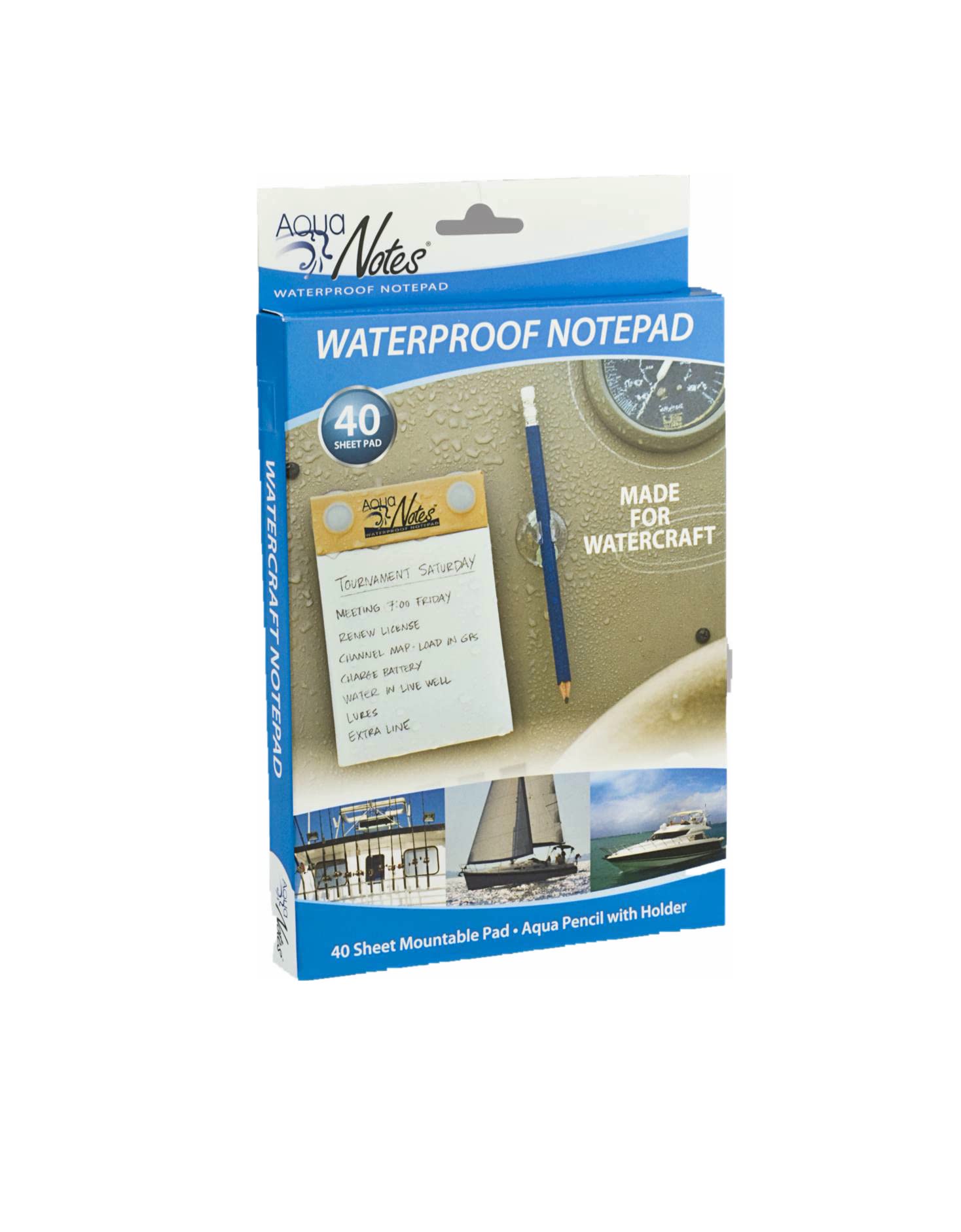 Waterproof Notepad for Boating & Outdoor Activities - Aqua Boat Notes, Ideal for Fishing, Kayaking, Swimming & Marine Use