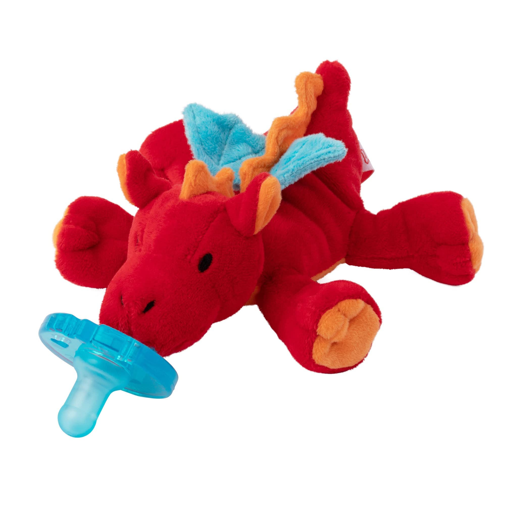 WubbaNub Baby Pacifier with Plush Red Dragon Toy - Soothing Newborn Pacifier for Breastfed Infants | Perfect for Daycare, Travel & Sleep Time