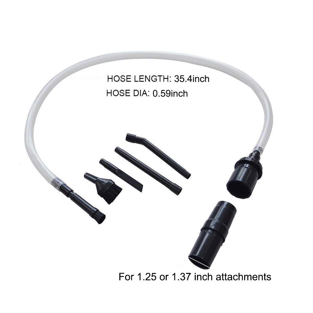 EZ SPARES 7-Piece Micro Vacuum Attachment Kit - Universal Vacuum Cleaner Accessories for Keyboard, Crevice & Tight Space Cleaning - Perfect for Home, Office & Car Detailing