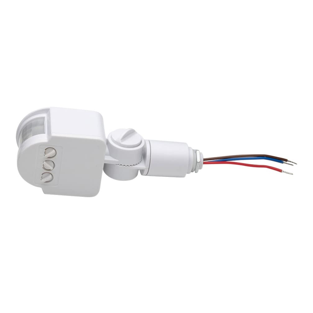 Operitacx 12V PIR Motion Sensor Controller for Outdoor Lights - White ABS Probe Human Body Detection - Perfect for Garden, Pathway, and Security Lighting