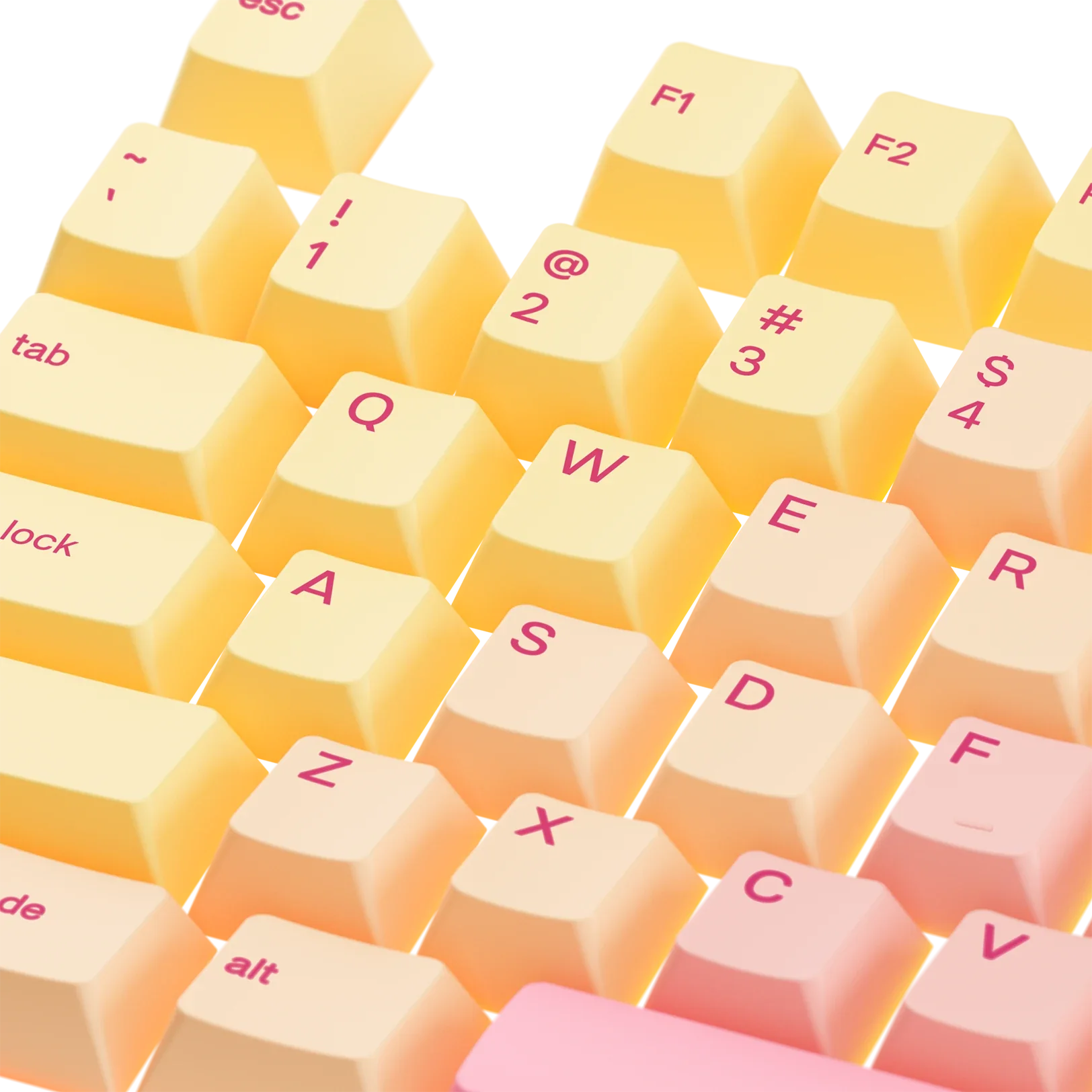 Grapefruit Keycaps for Mechanical Keyboards - Cherry MX Compatible - PBT Durable Keycaps - Perfect for Gaming, Typing & Custom Builds