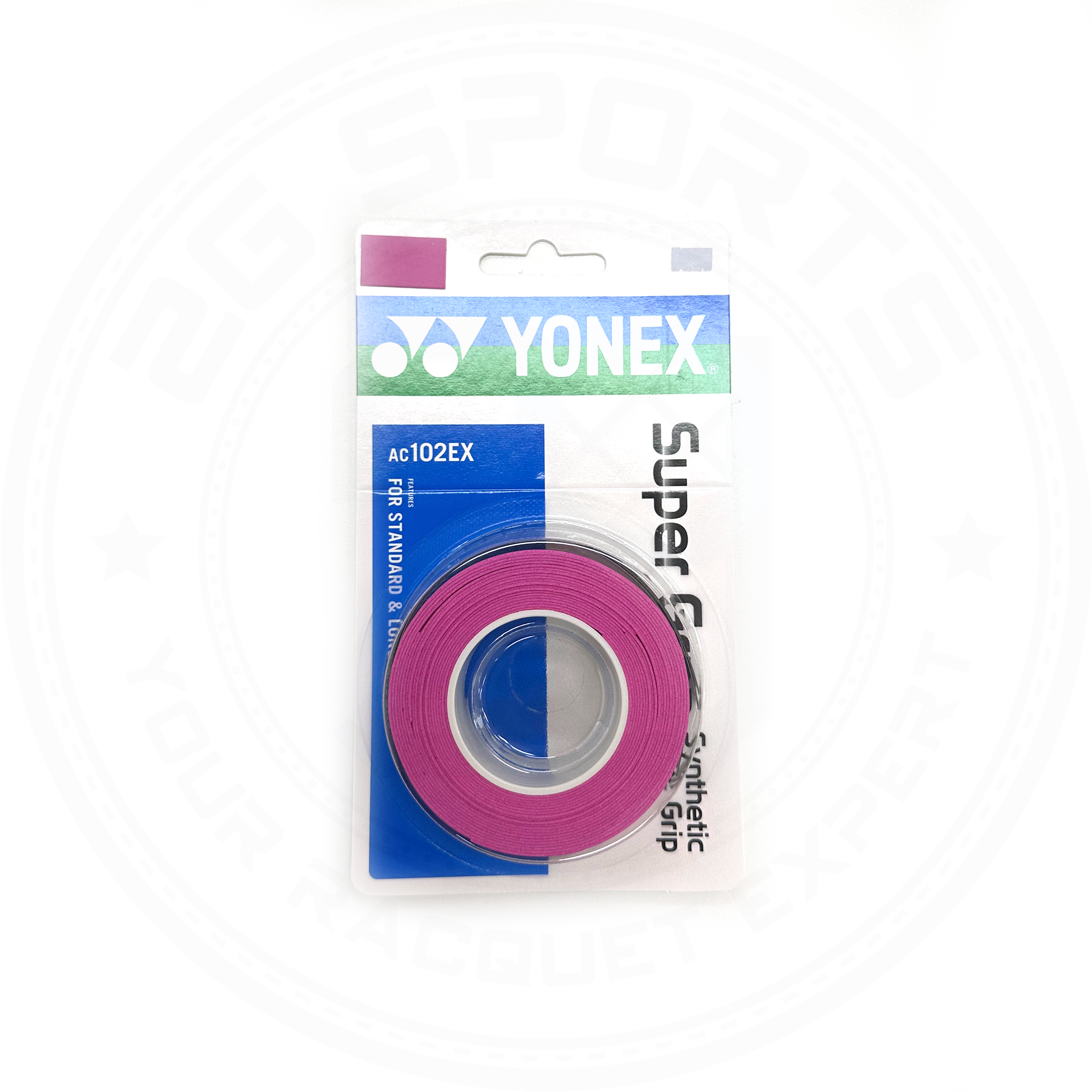 Yonex AC102EX Super Grap Overgrip (3 Pack) - Premium Tennis & Badminton Grip for Enhanced Sweat Absorption & Control - Perfect for Competitive Play & Training Sessions