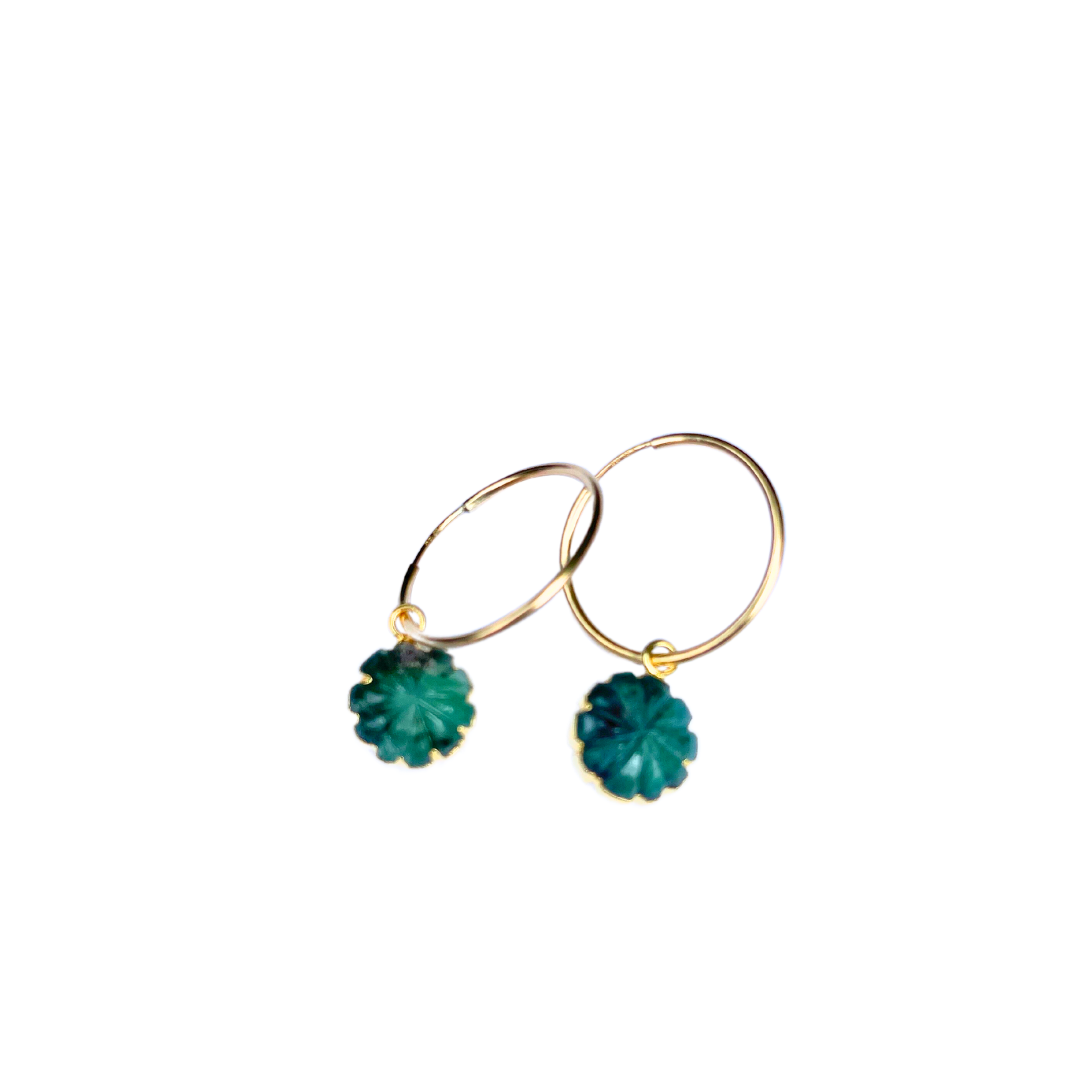 Bloom Hoop Earrings for Women - 14K Gold Plated Dainty Huggie Hoops - Minimalist Everyday Jewelry for Work, Date Night & Special Occasions
